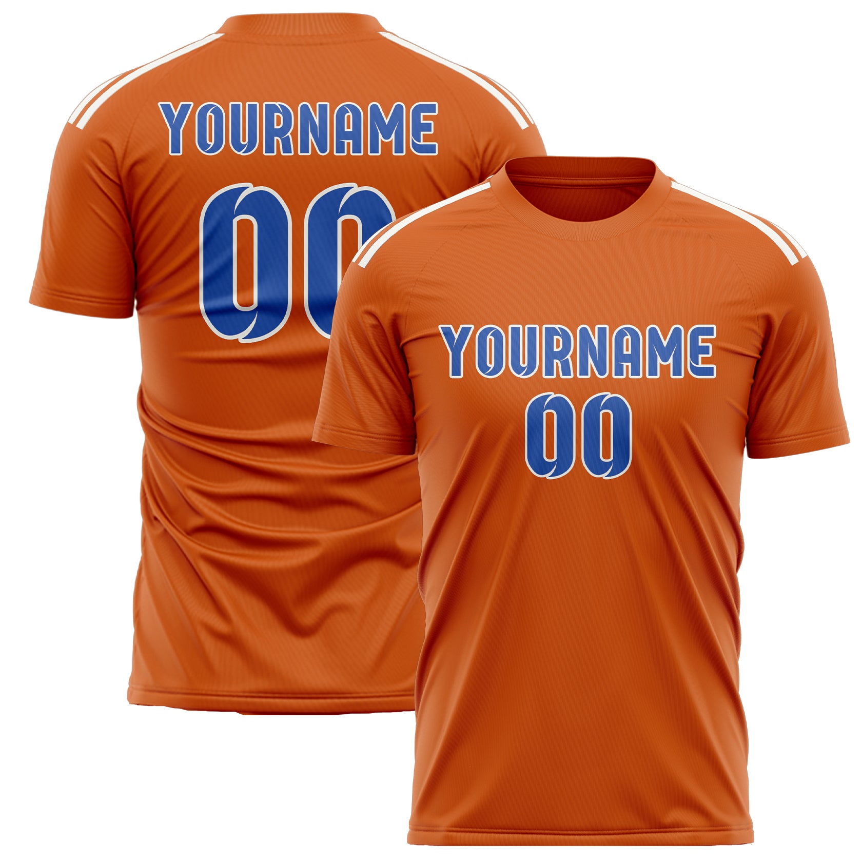 Benutzerdefiniertes Professionelles Orange Himmelblau Fußballtrikot