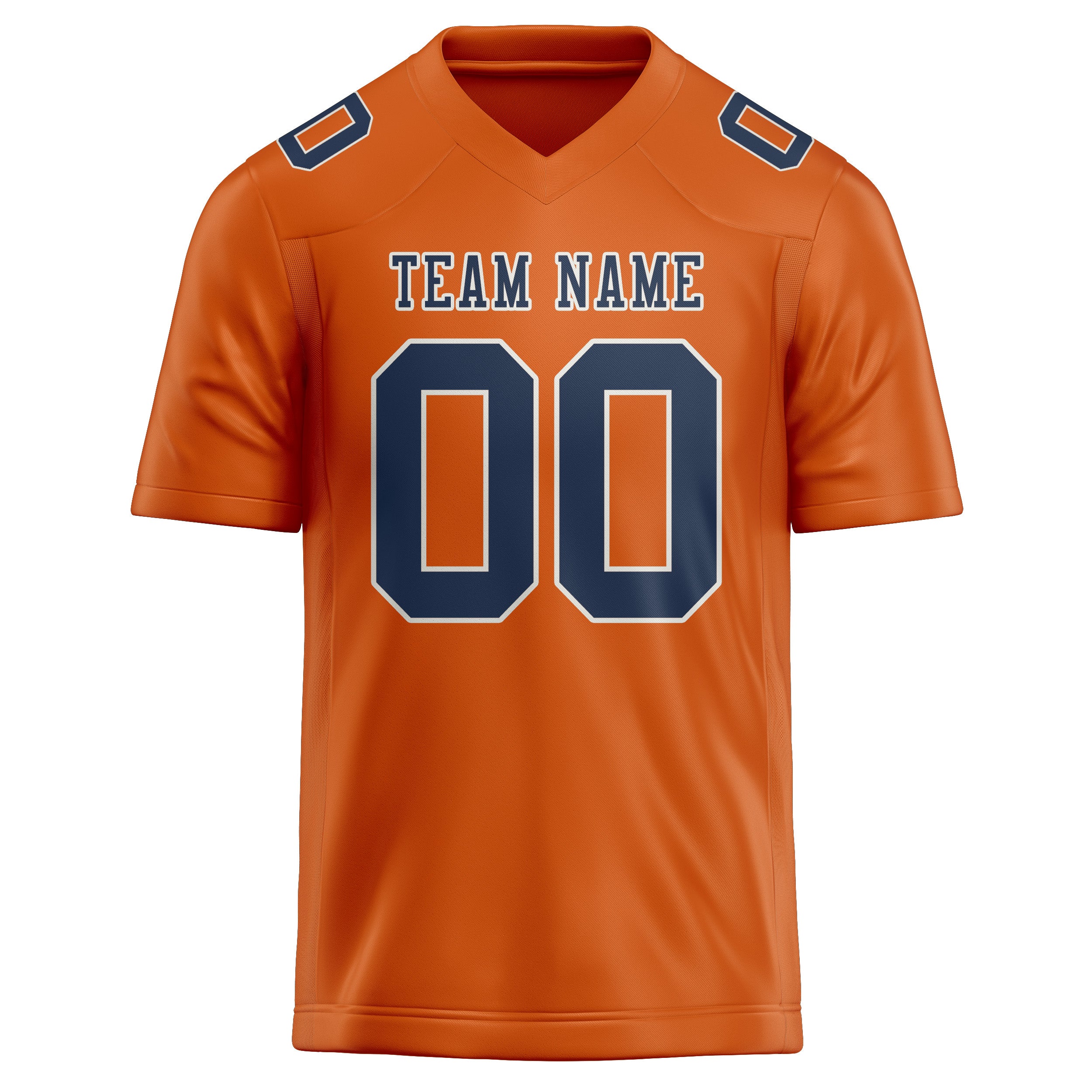 Maglia da rugby professionale personalizzata arancione blu navy