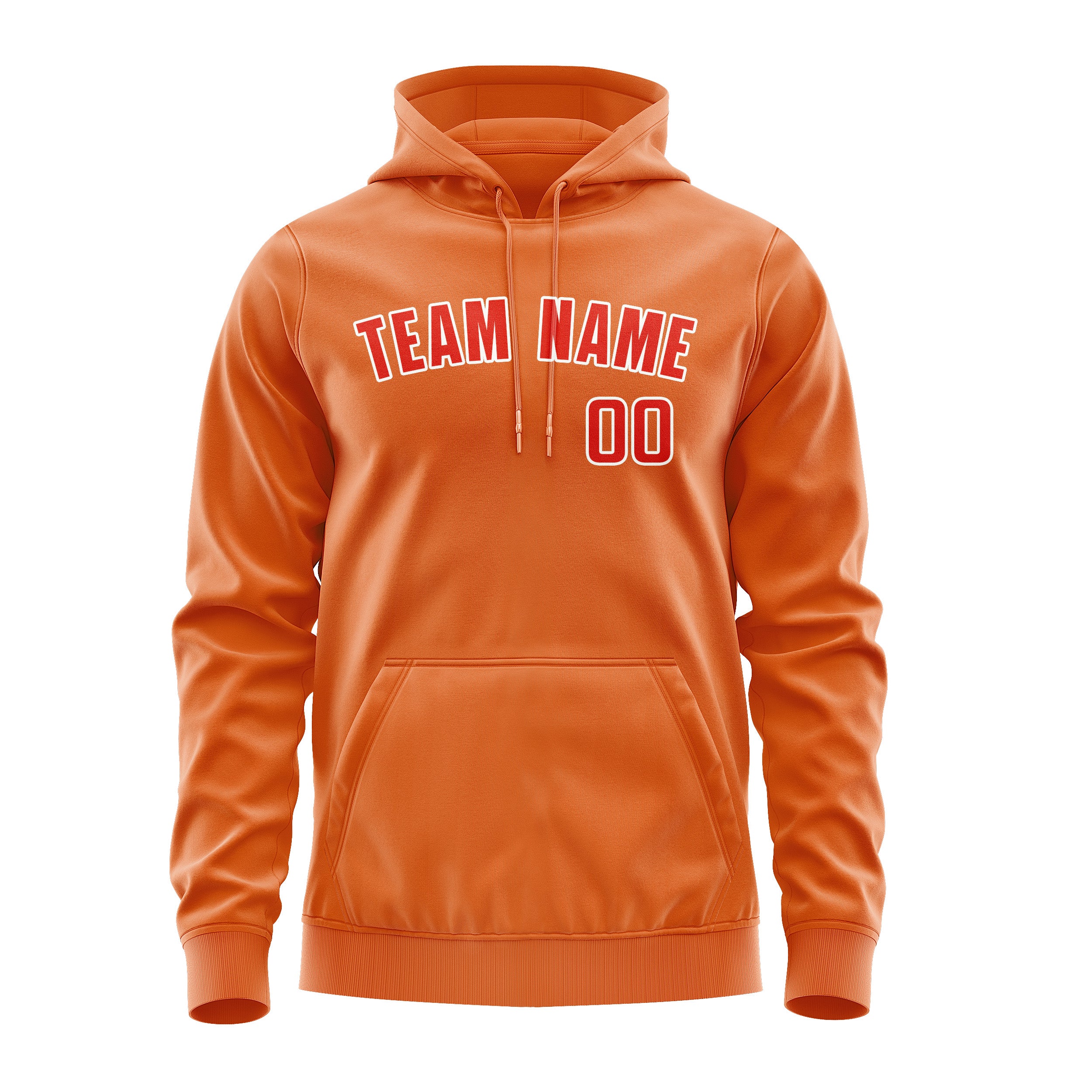 Maßgeschneidertes Orange Orangerot Hoodie
