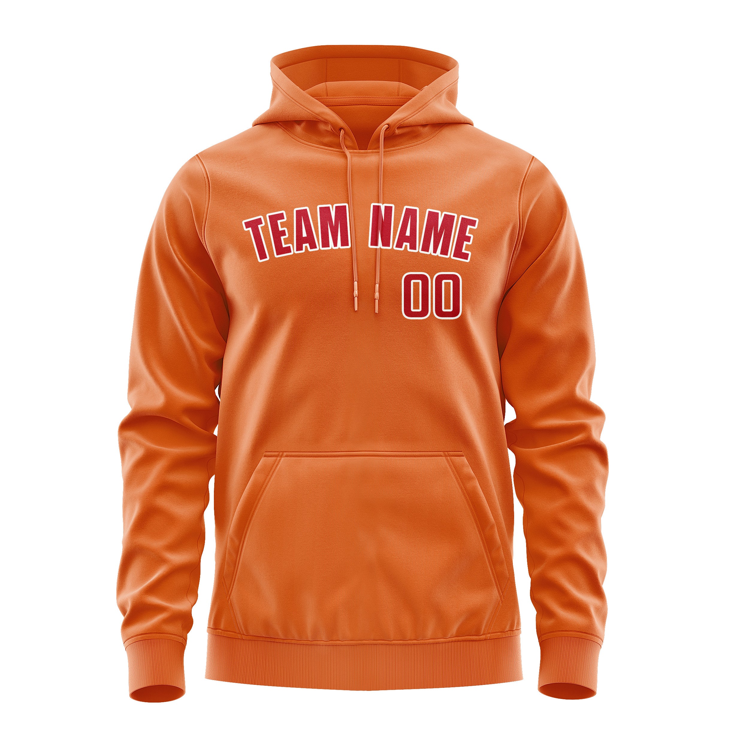 Maßgeschneidertes Orange Rot Hoodie