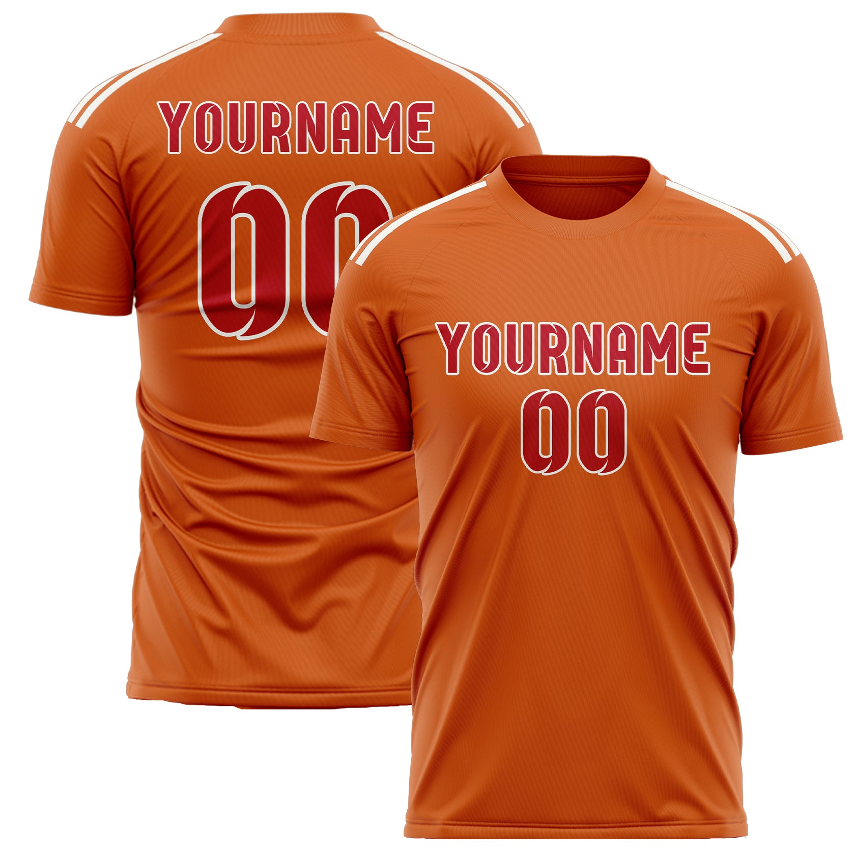 Benutzerdefiniertes Professionelles Orange Rot Fußballtrikot
