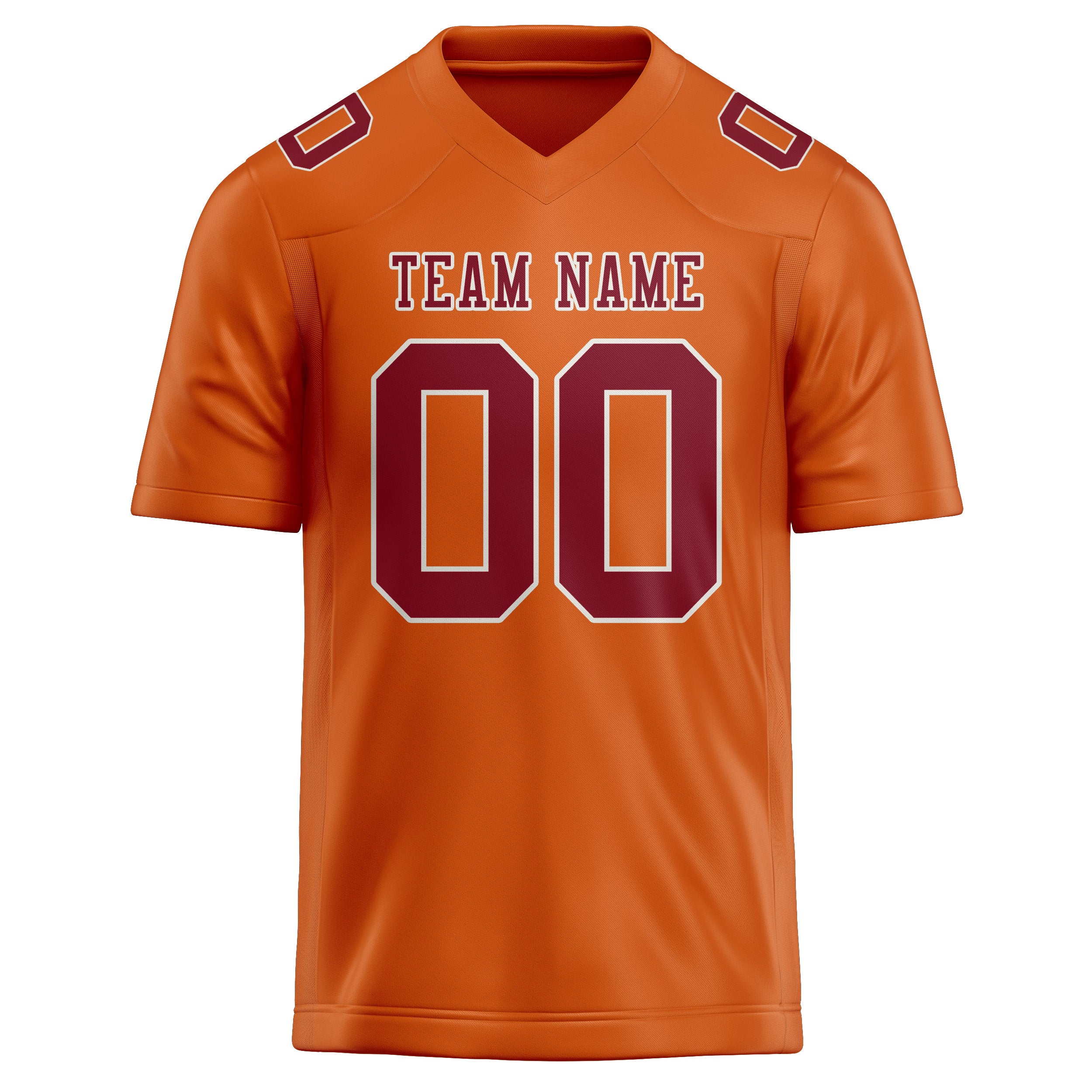 Maglia da rugby arancione cremisi personalizzata