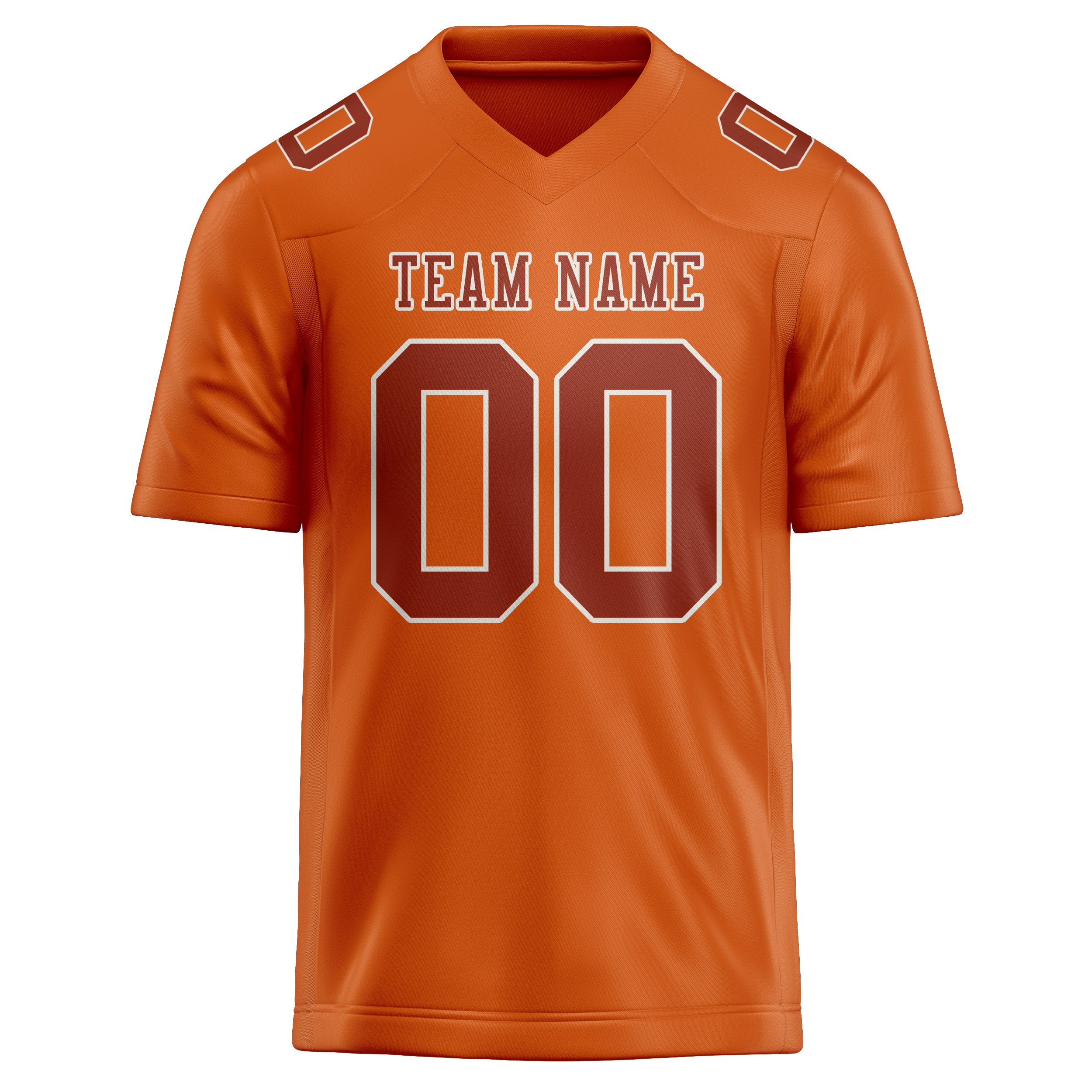 Maglia da rugby arancione corallo rossa personalizzata