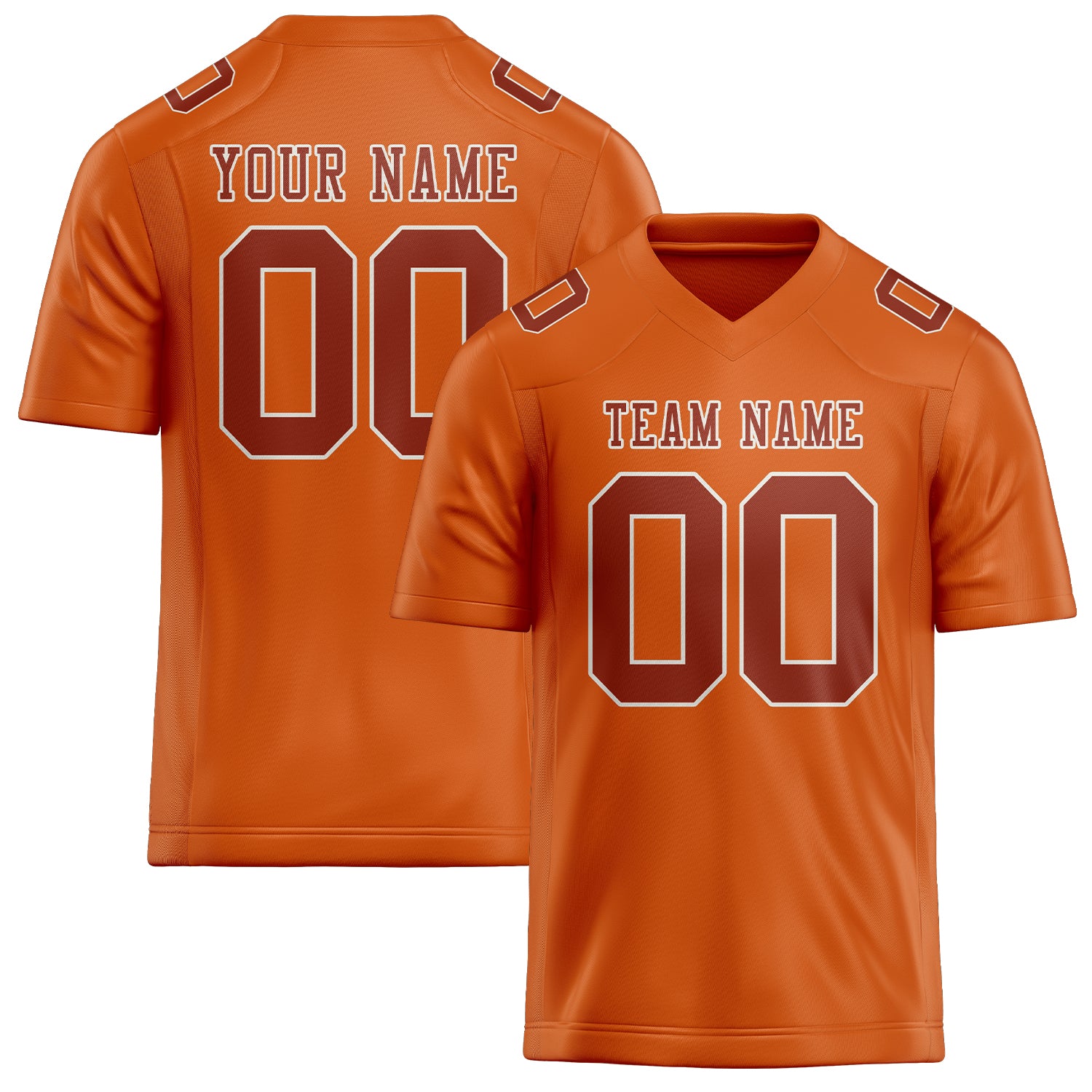 Maglia da rugby arancione corallo rossa personalizzata