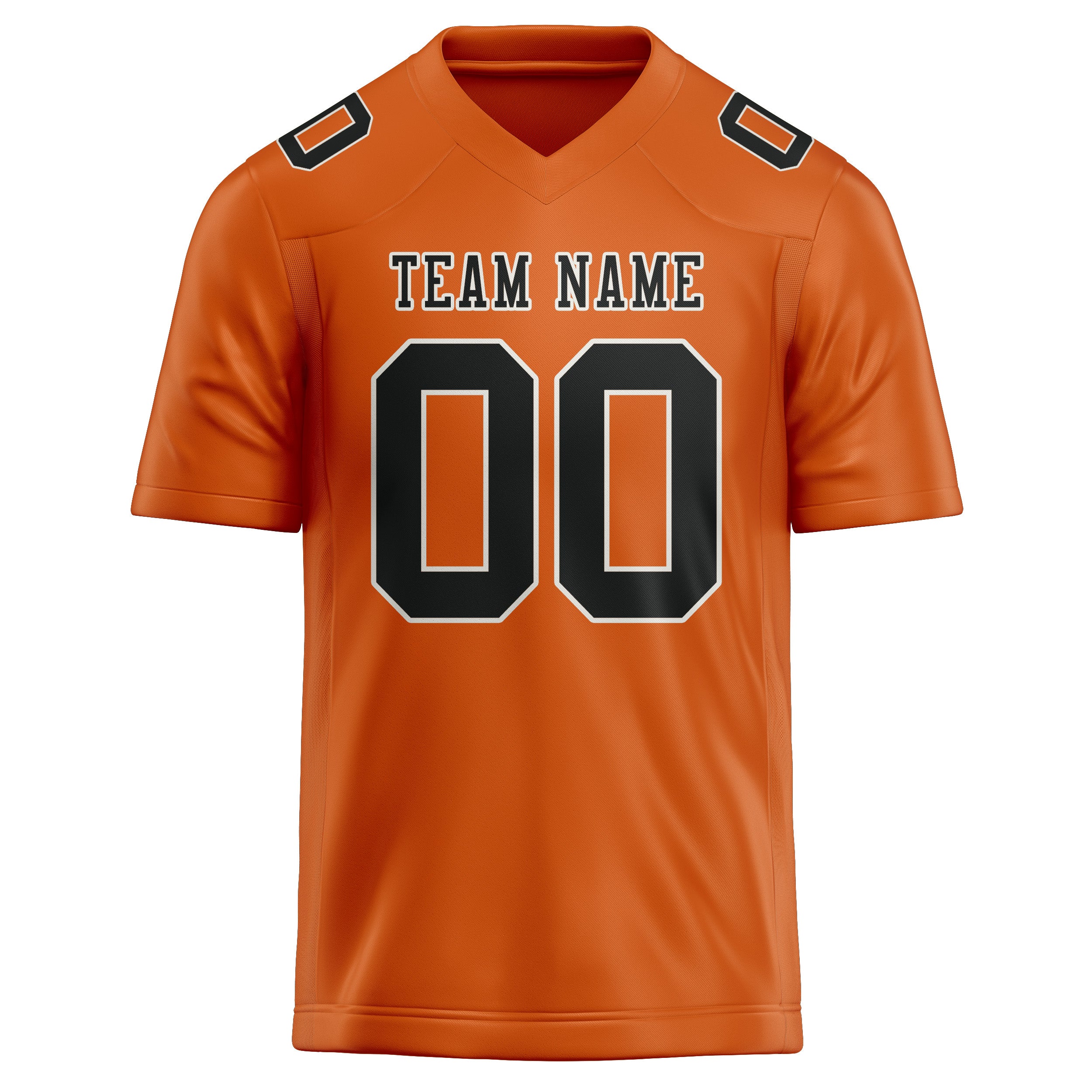 Maglia da rugby arancione nera professionale personalizzata