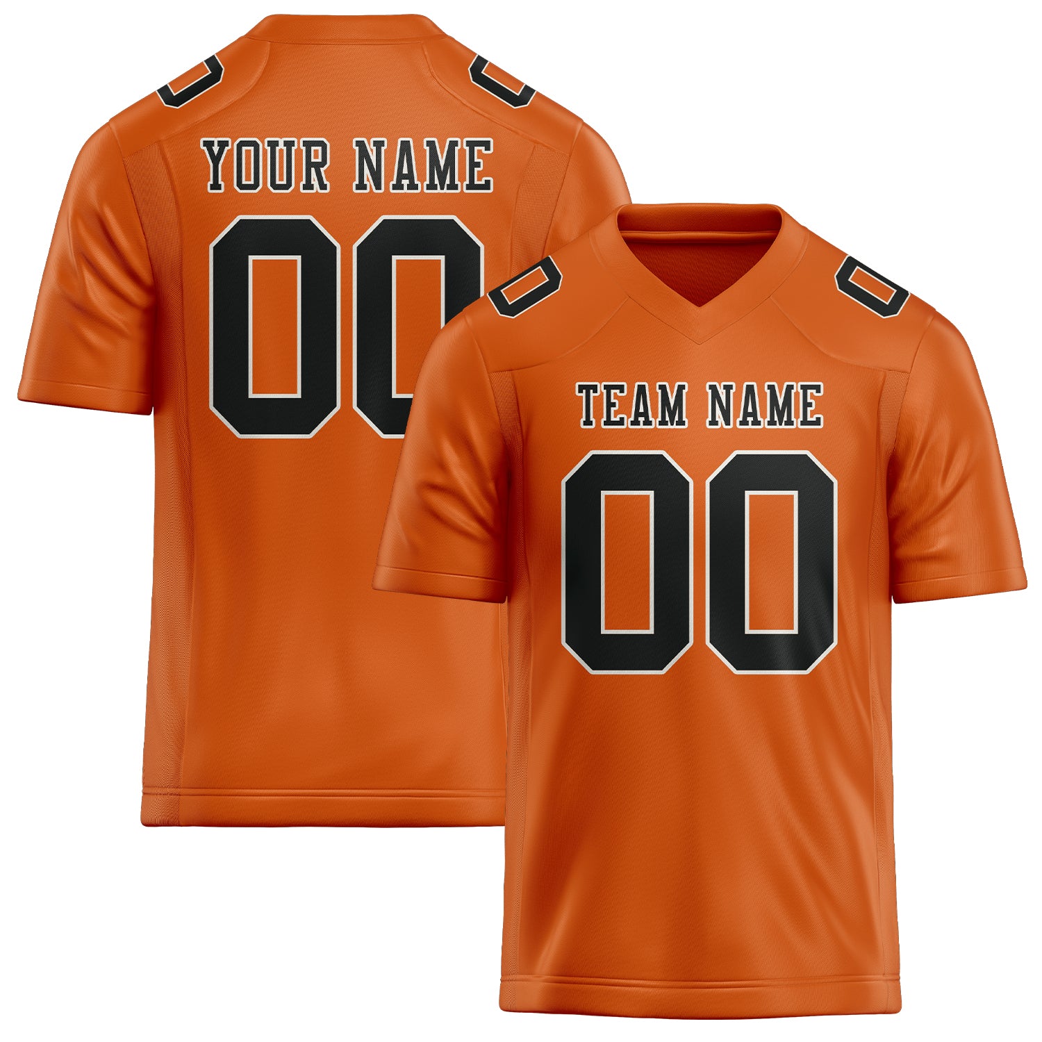 Maglia da rugby arancione nera professionale personalizzata