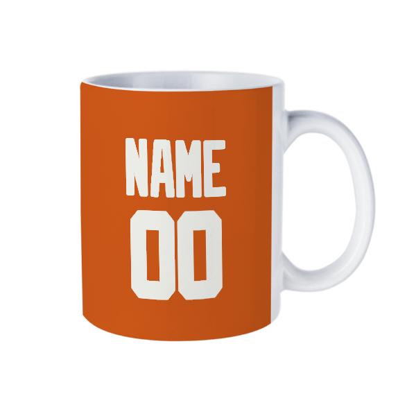 Maßgeschneidertes Orange Weiß Becher