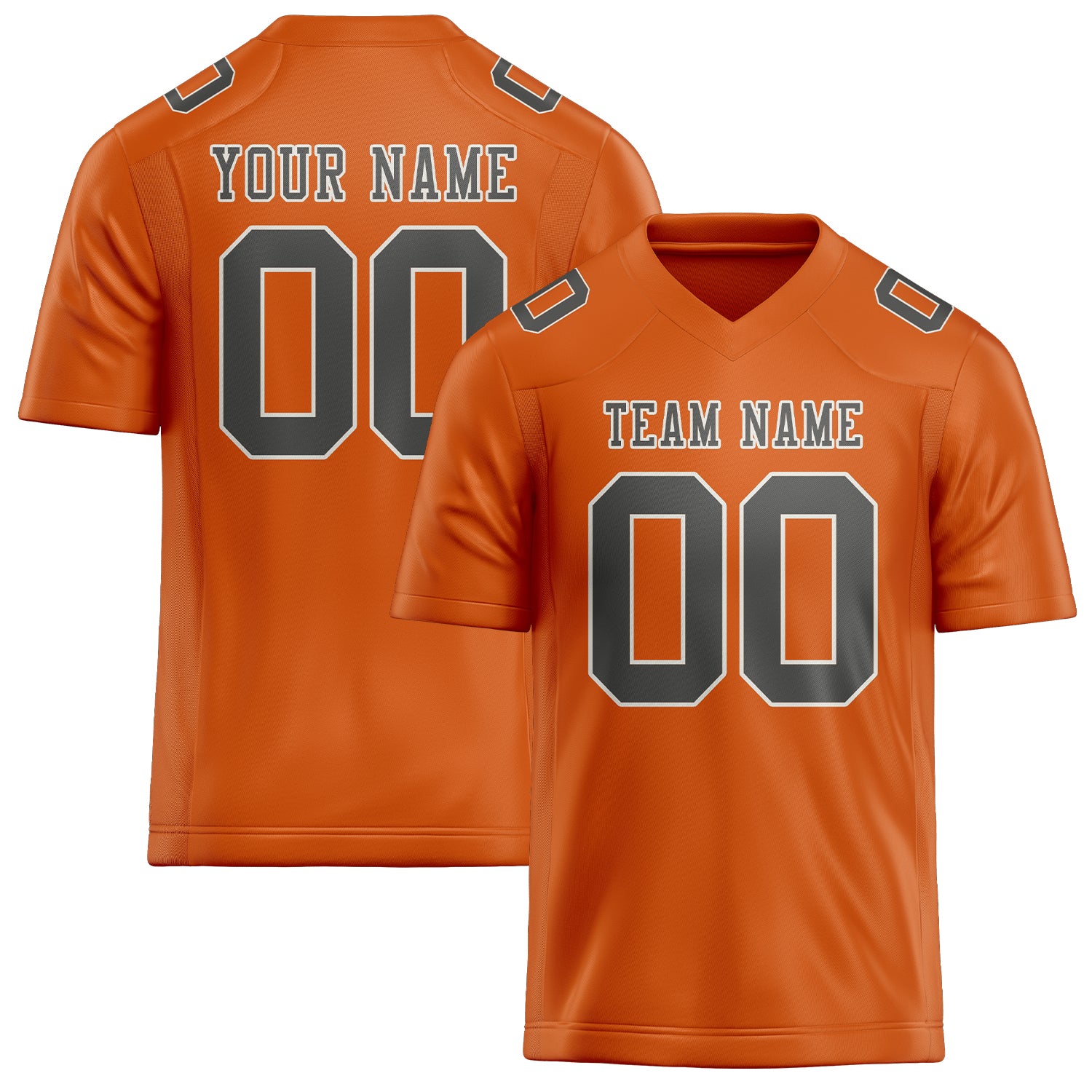 Maglia da rugby professionale personalizzata arancione grigio scuro