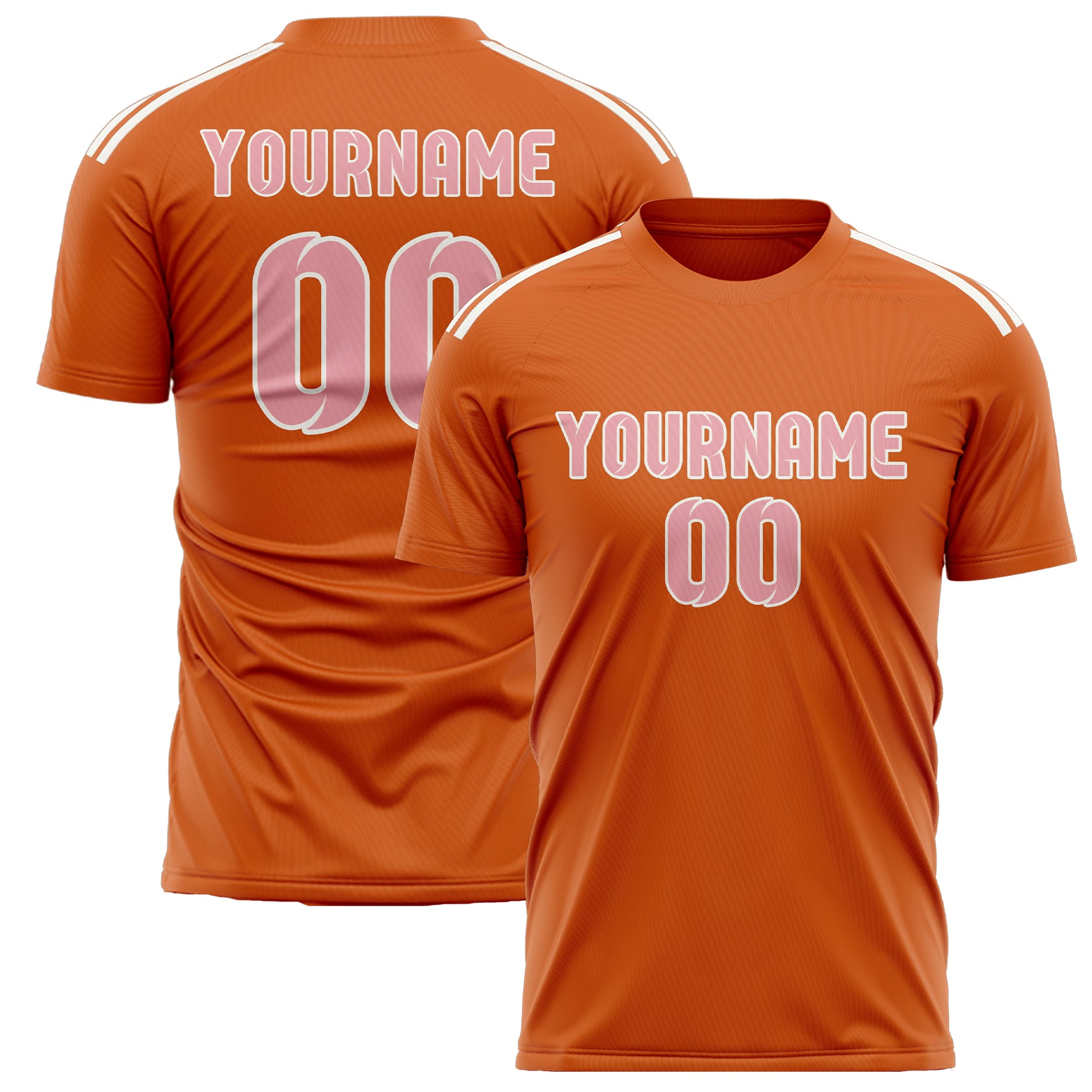 Benutzerdefiniertes Professionelles Orange Rosa Fußballtrikot