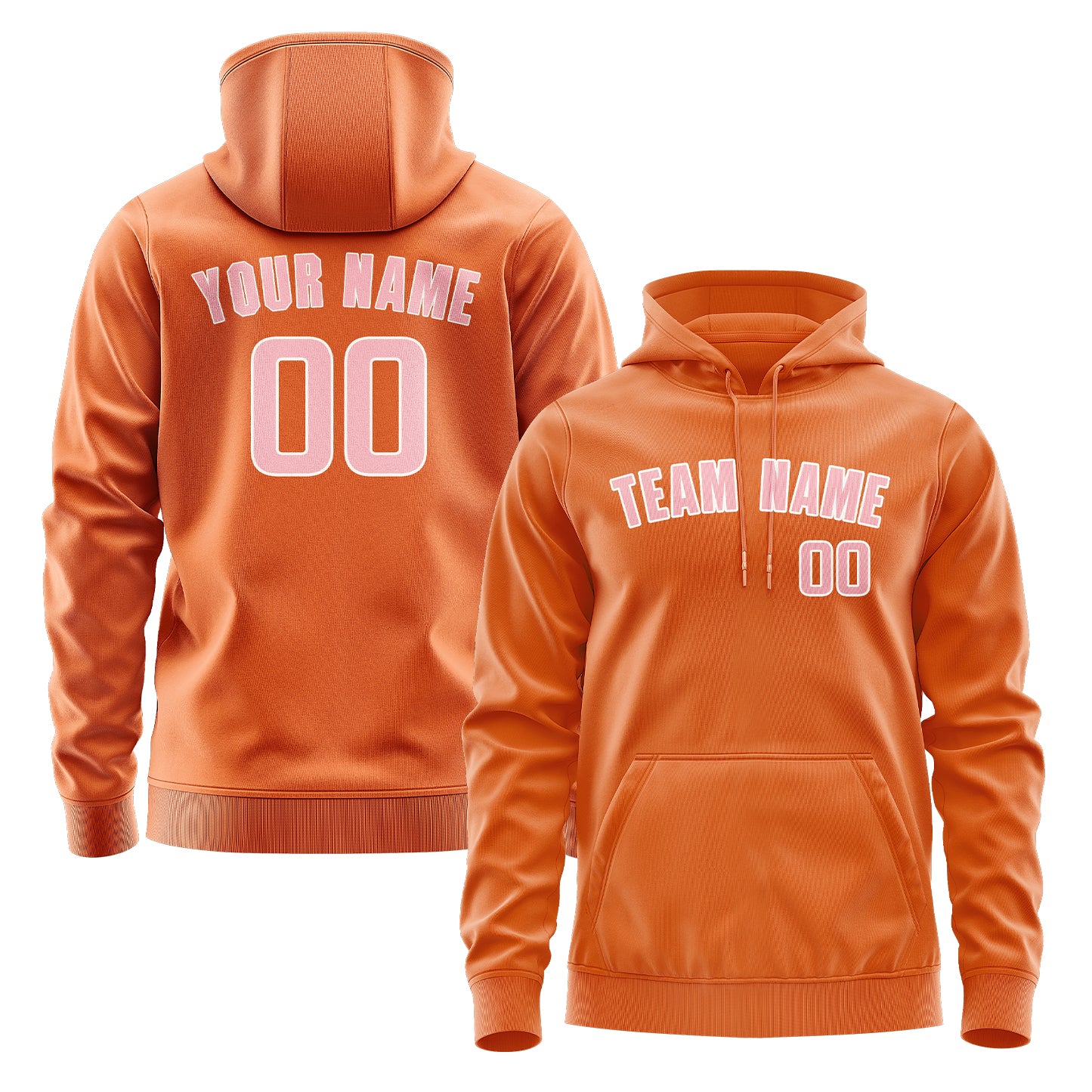 Maßgeschneidertes Orange Rosa Hoodie