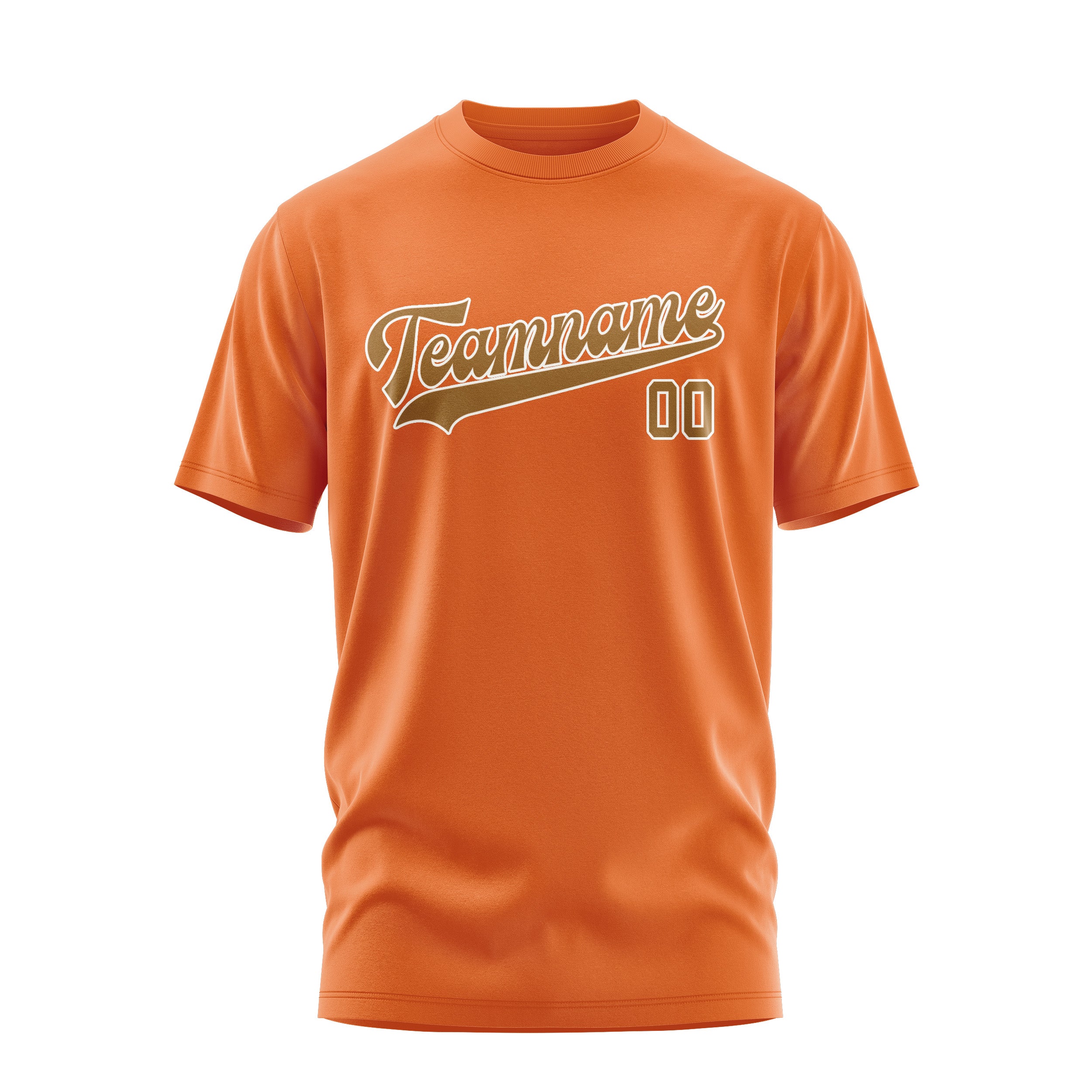 Maßgeschneidertes Orange Khaki T-Shirt