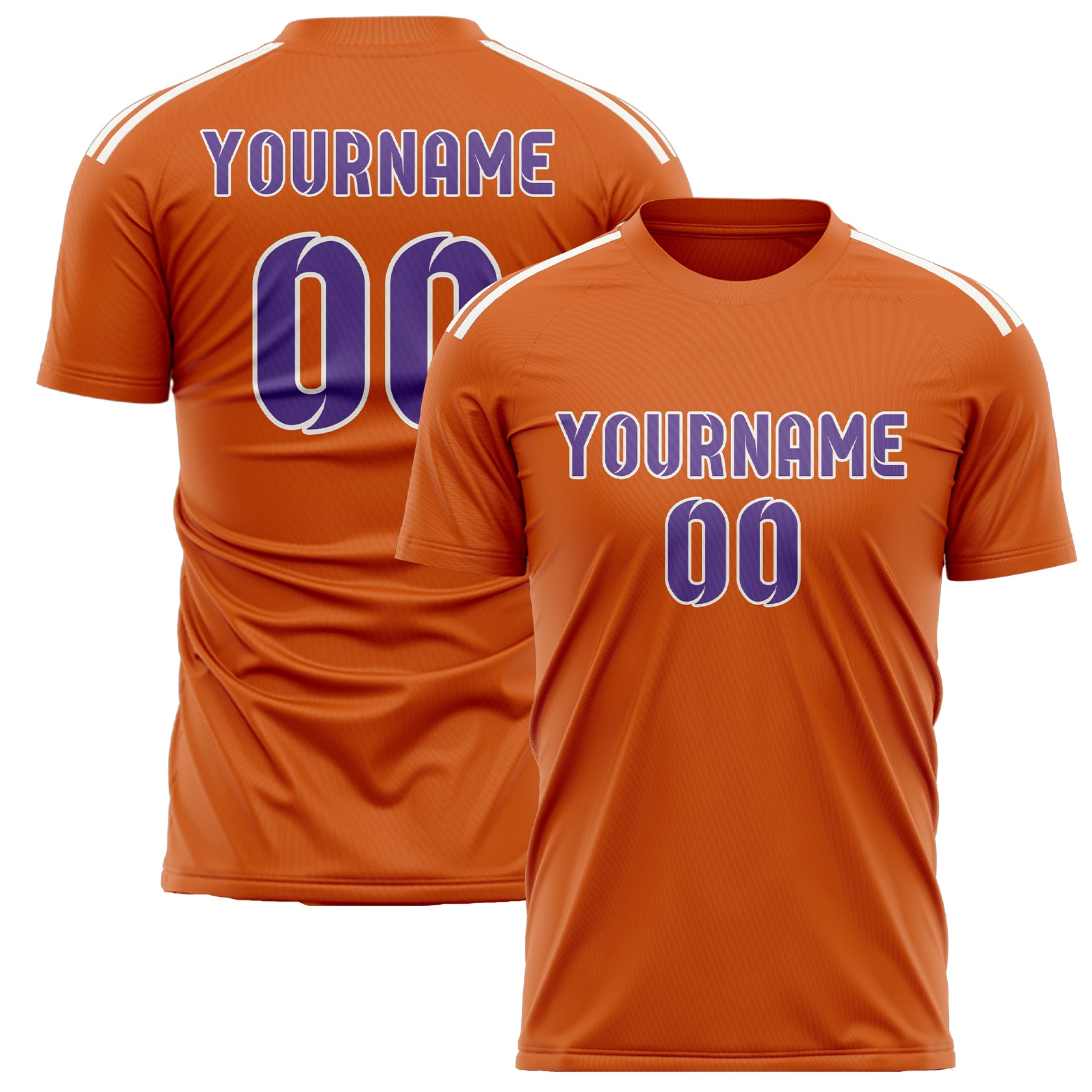 Benutzerdefiniertes Professionelles Orange Lavendel Fußballtrikot