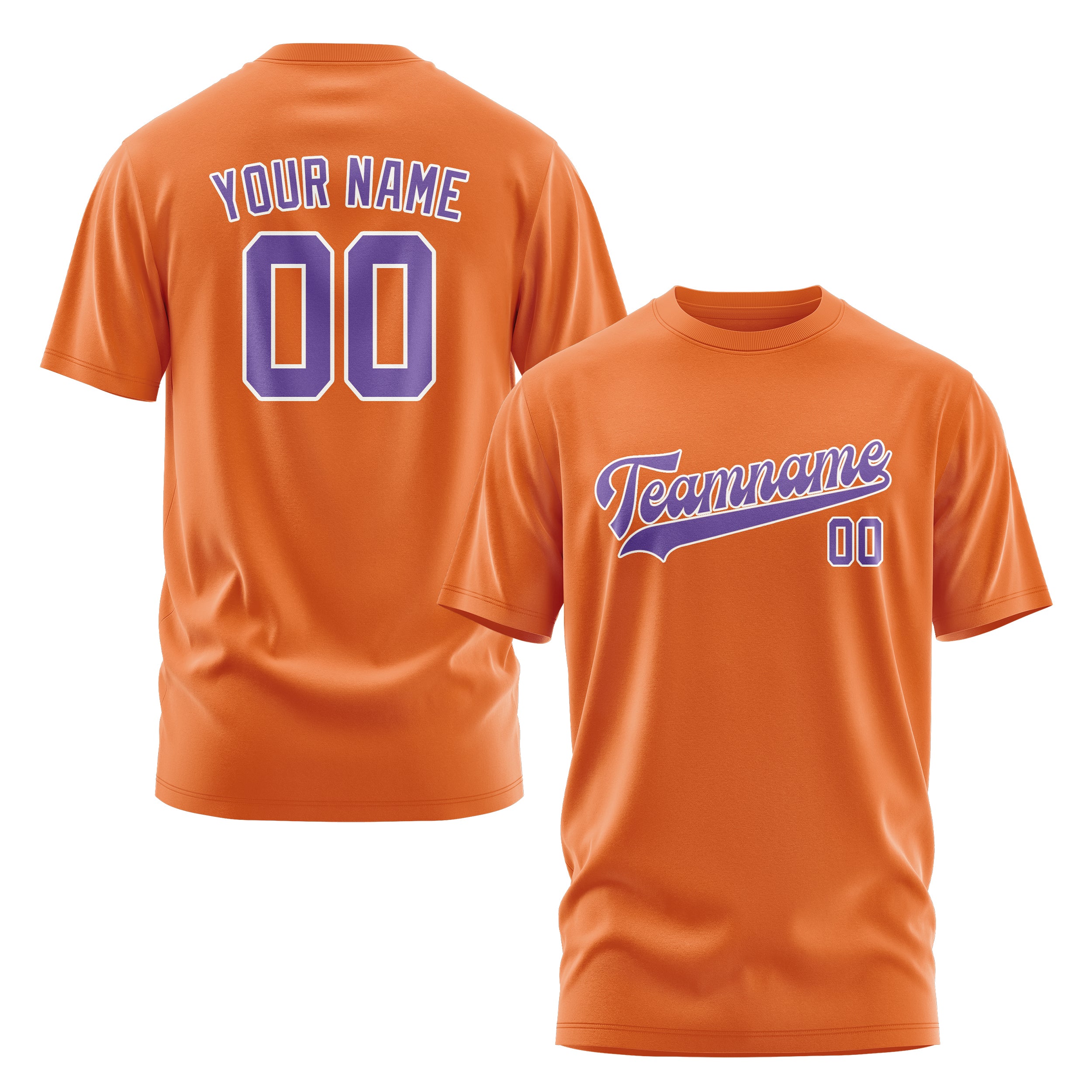 Maßgeschneidertes Orange Lavendel T-Shirt