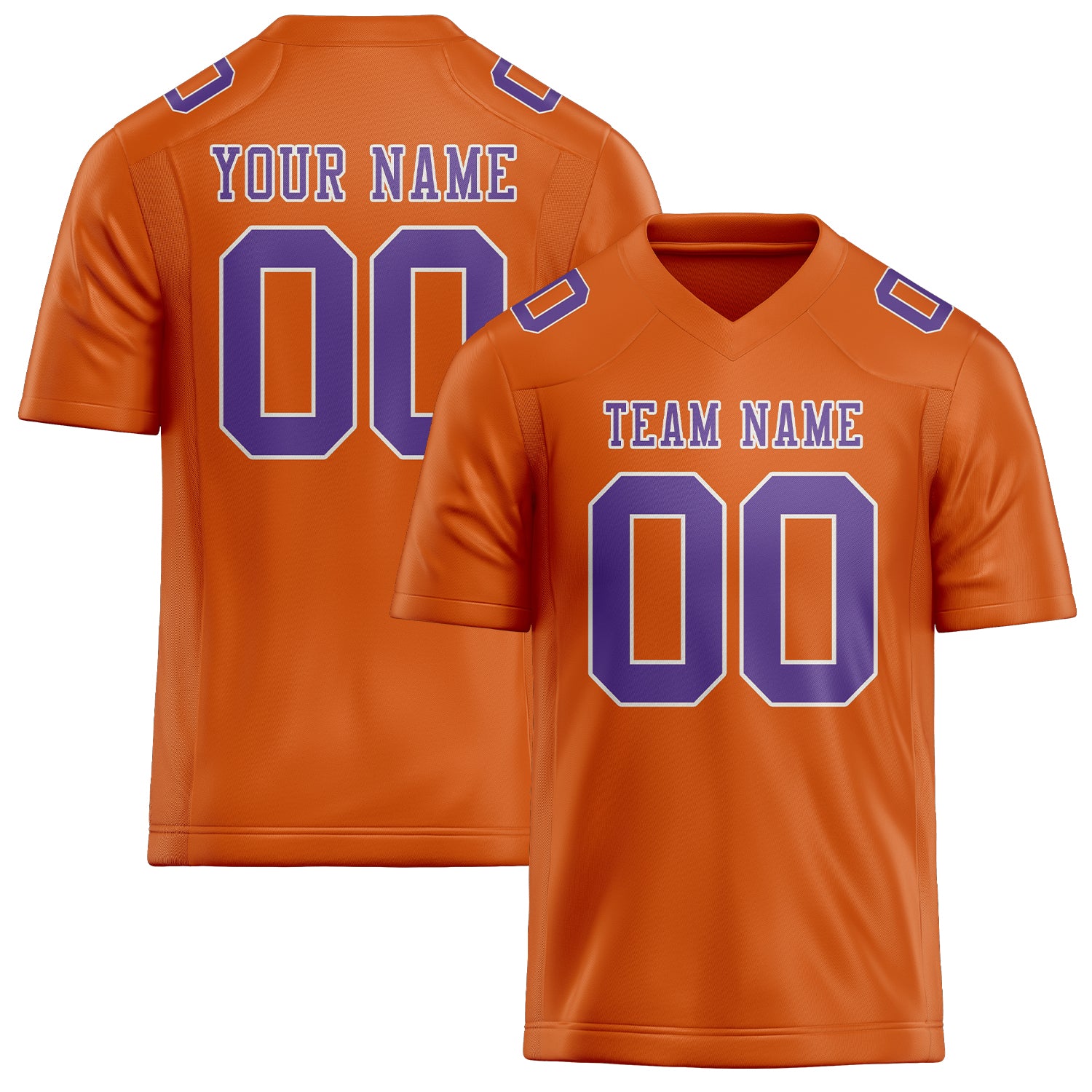 Maglia da rugby professionale personalizzata arancione lavanda