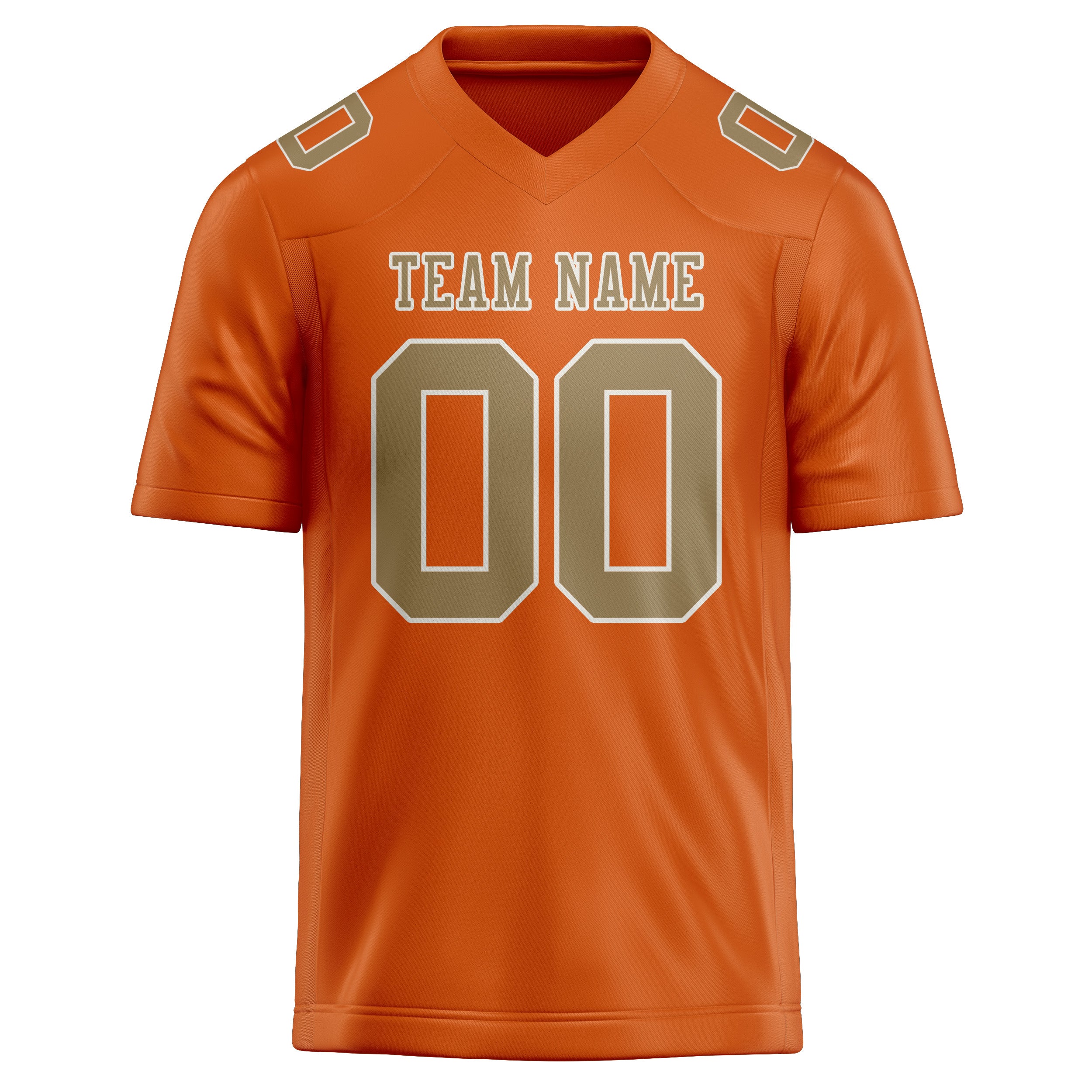 Maglia da rugby arancione chiaro e cachi professionale personalizzata