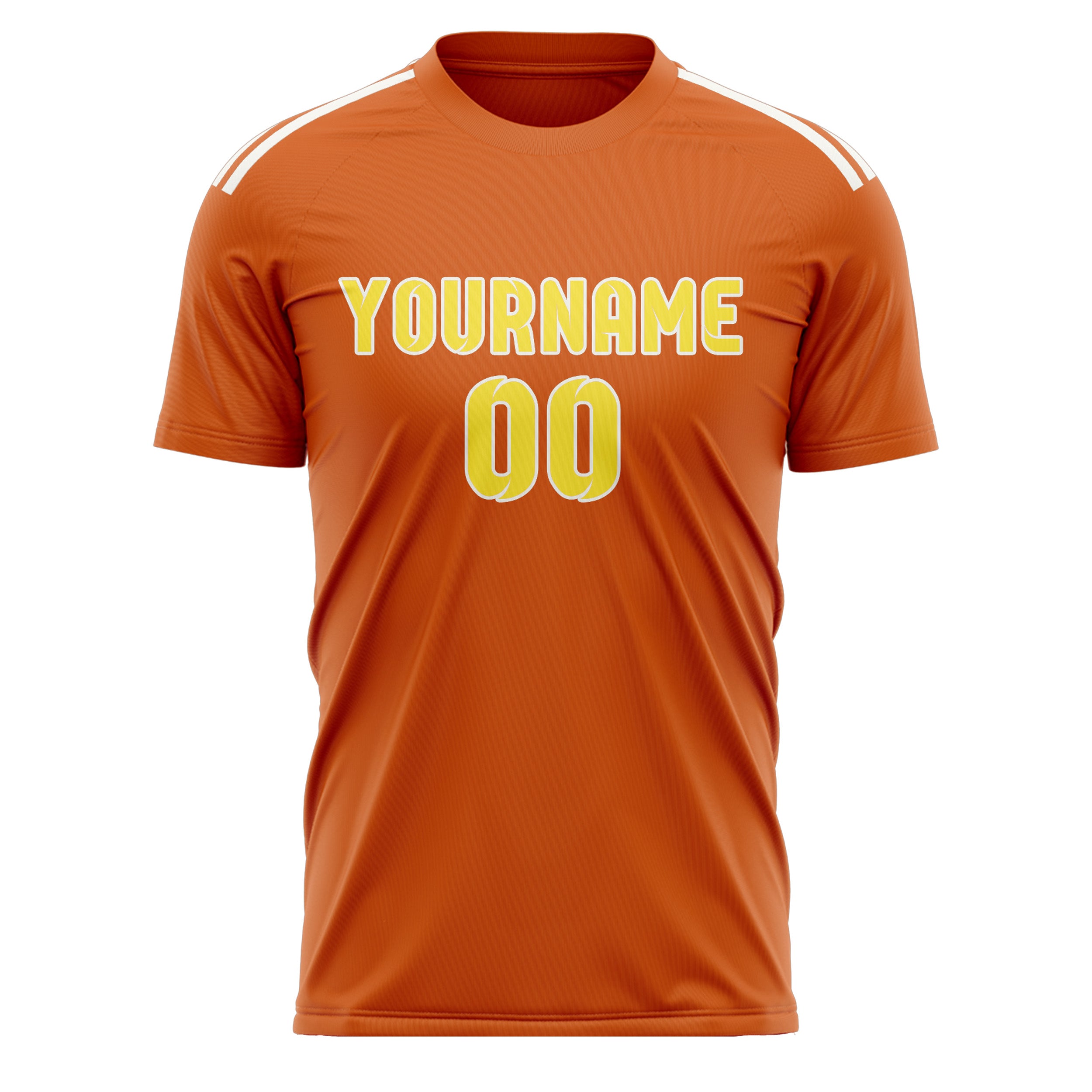 Benutzerdefiniertes Professionelles Orange Blassgelb Fußballtrikot