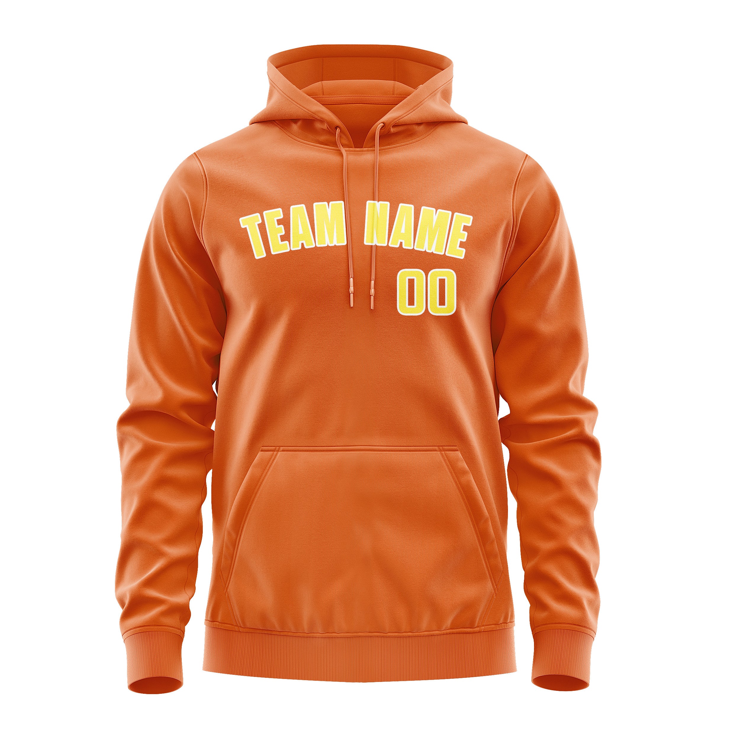 Maßgeschneidertes Orange Blassgelb Hoodie