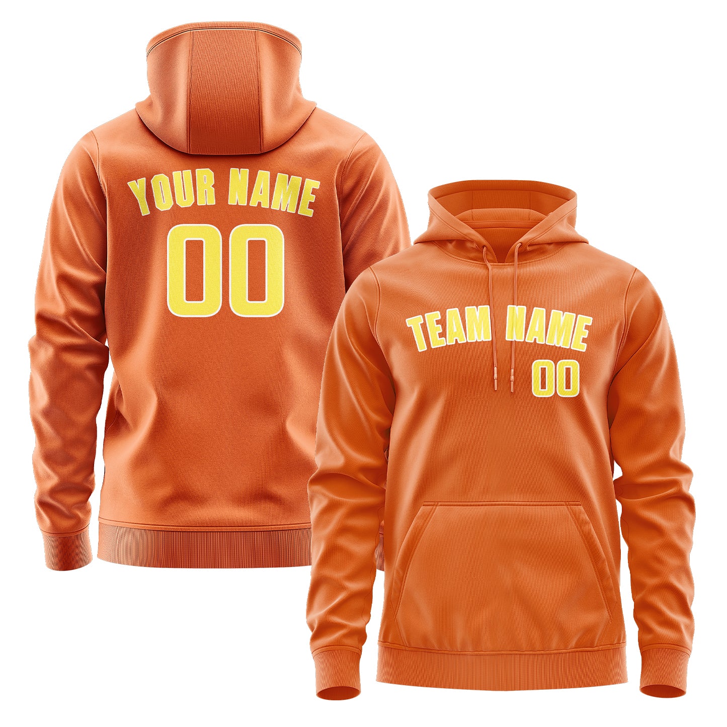 Maßgeschneidertes Orange Blassgelb Hoodie