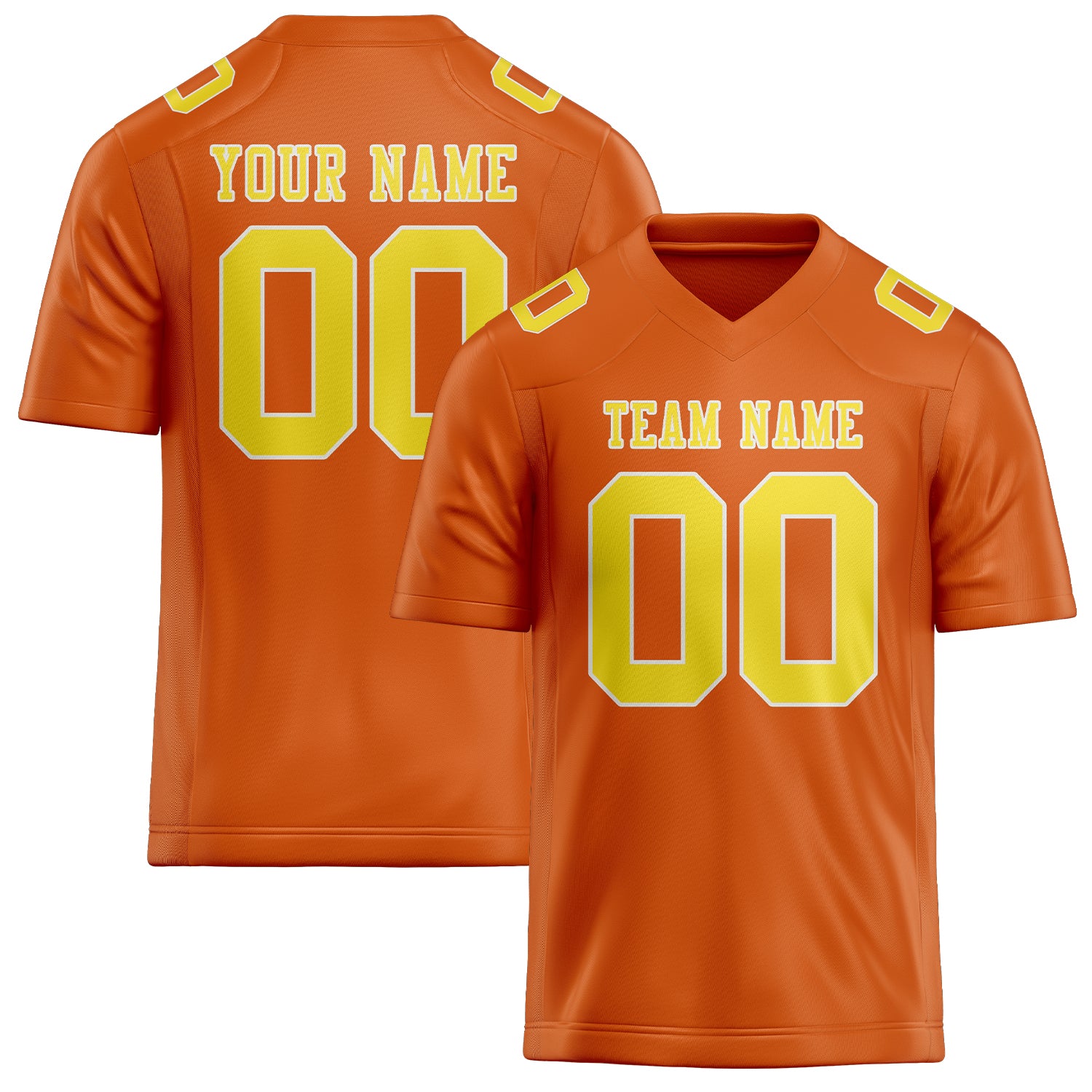 Maglia da rugby arancione giallo pallido professionale personalizzata