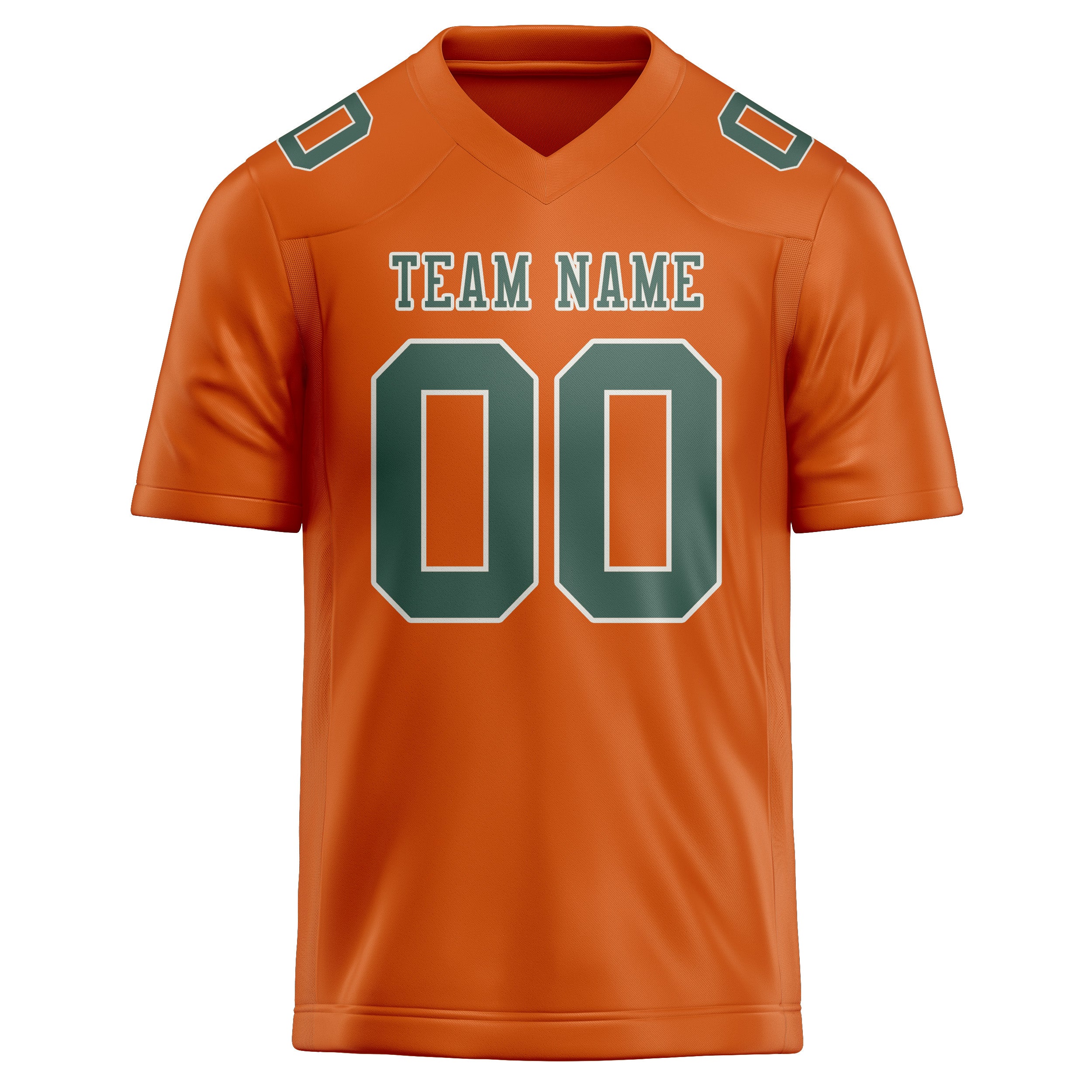 Maglia da rugby arancione e verde acqua personalizzata
