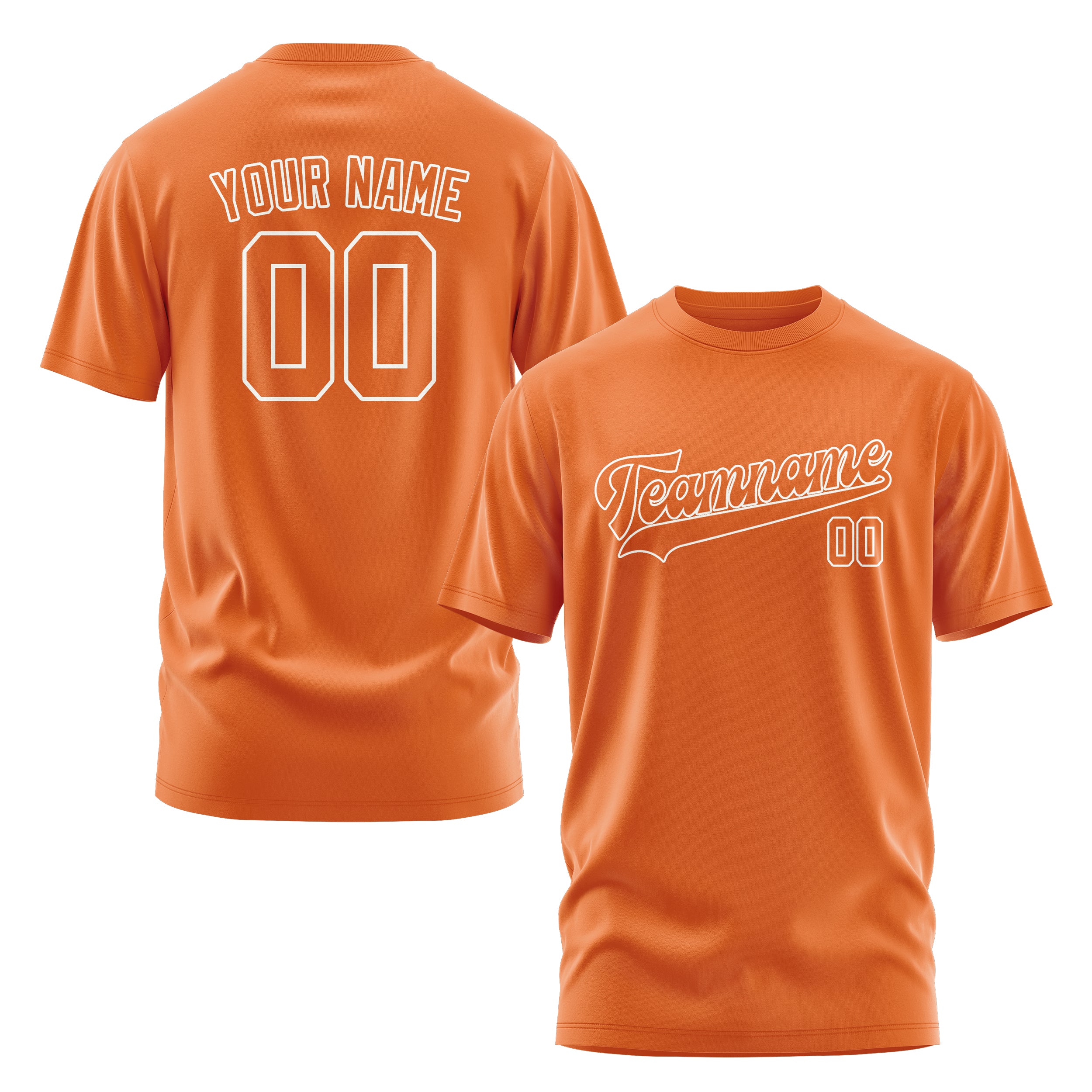 Maßgeschneidertes Orange Orange T-Shirt
