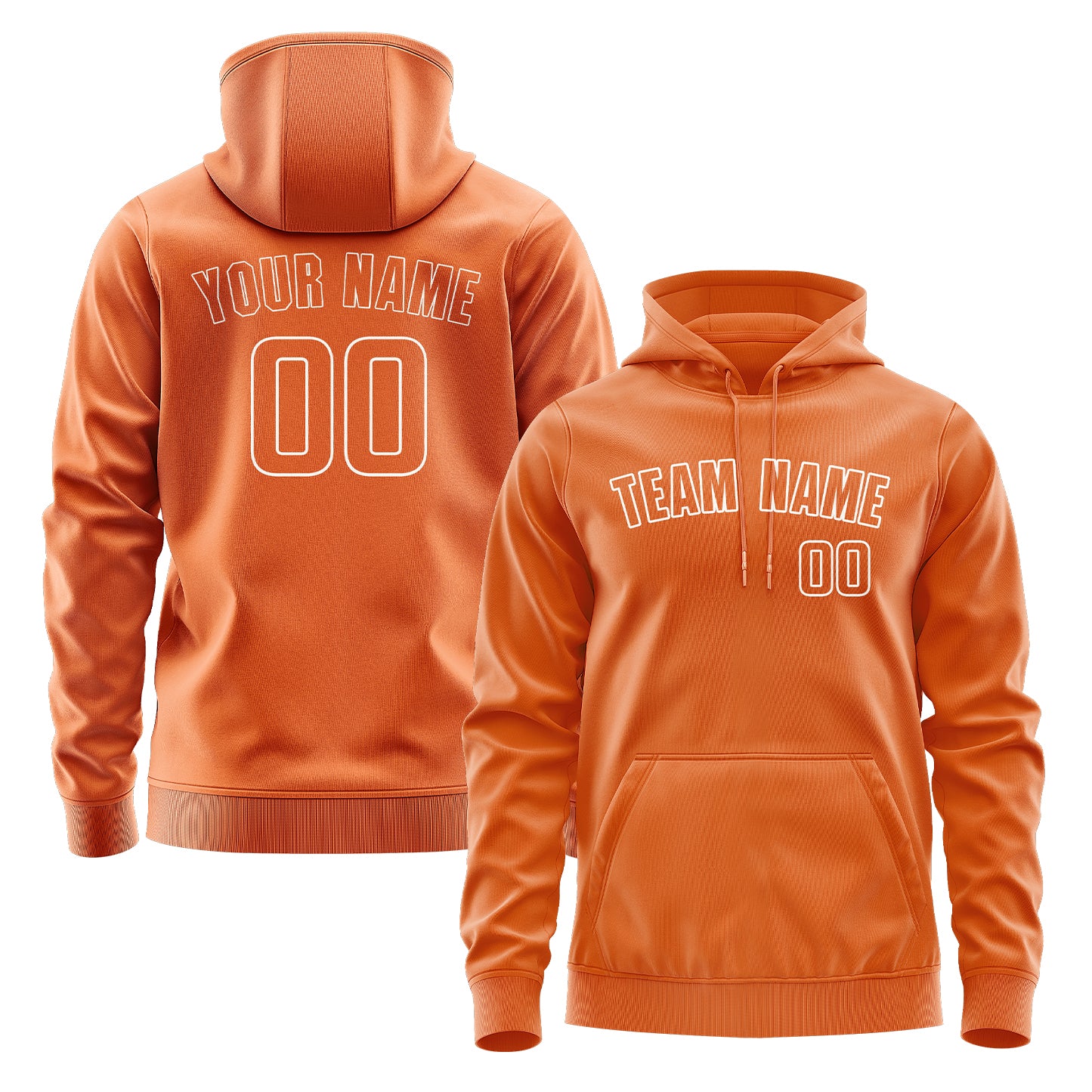 Maßgeschneidertes Orange Orange Hoodie