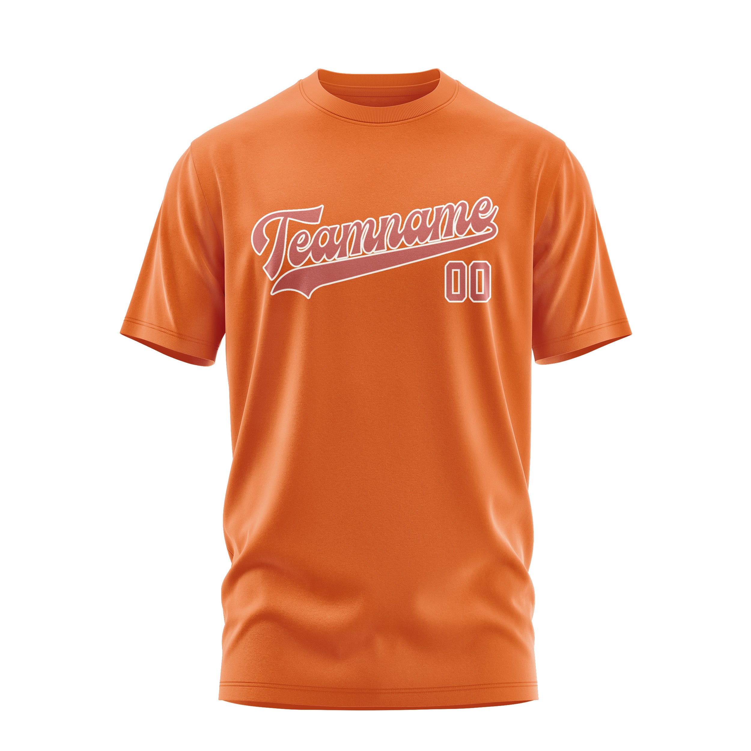 Maßgeschneidertes Orange Kupferrose T-Shirt