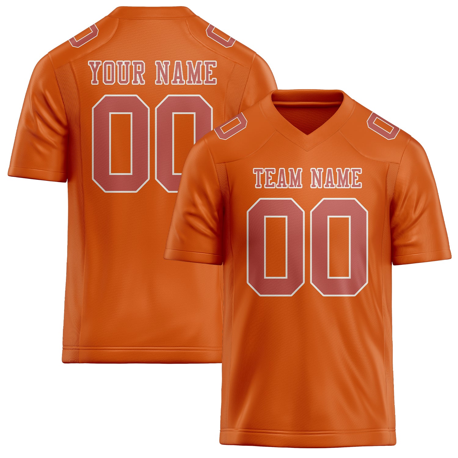 Maglia da rugby professionale personalizzata Orange Copper Rose