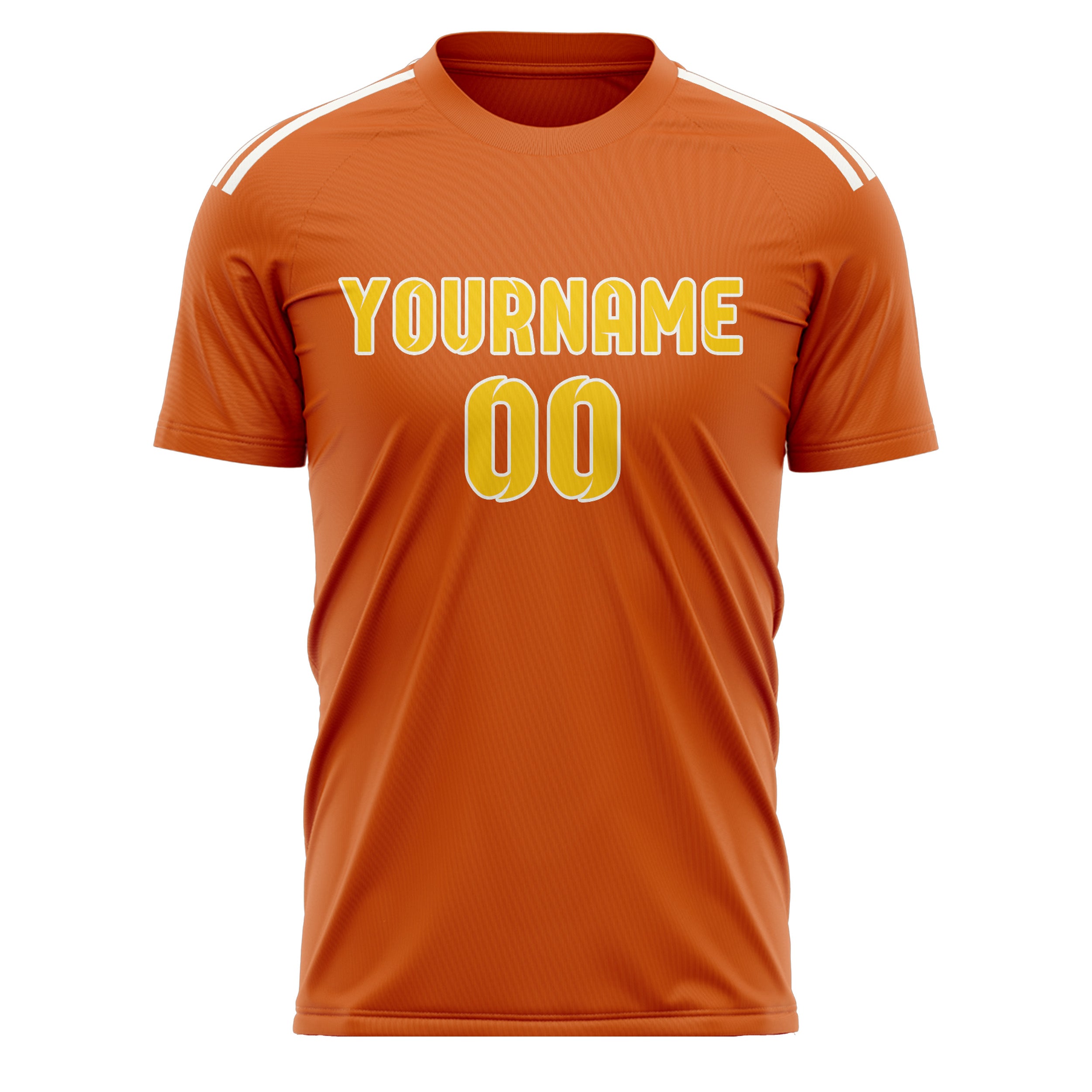 Benutzerdefiniertes Professionelles Orange Gold Fußballtrikot