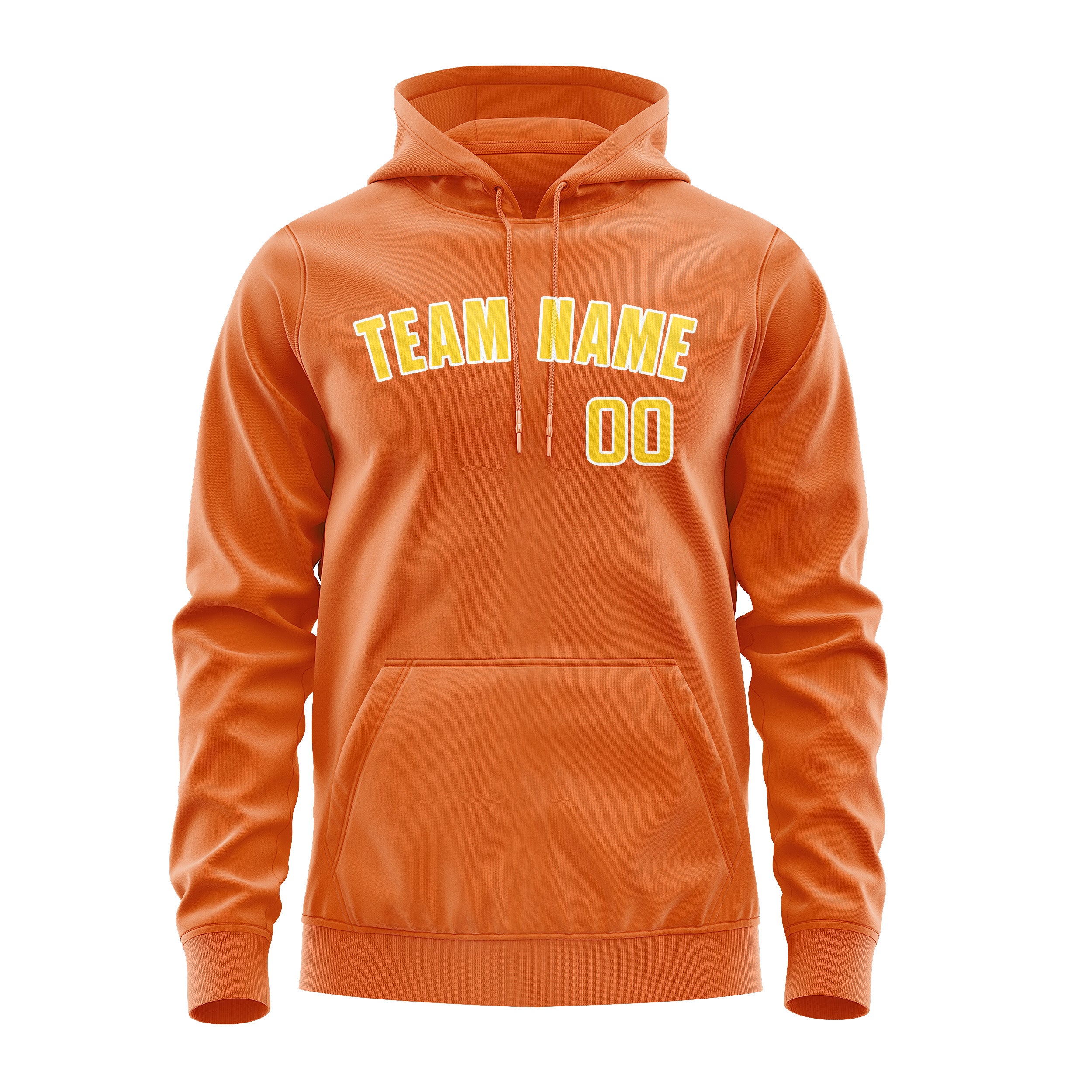 Maßgeschneidertes Orange Gold Hoodie