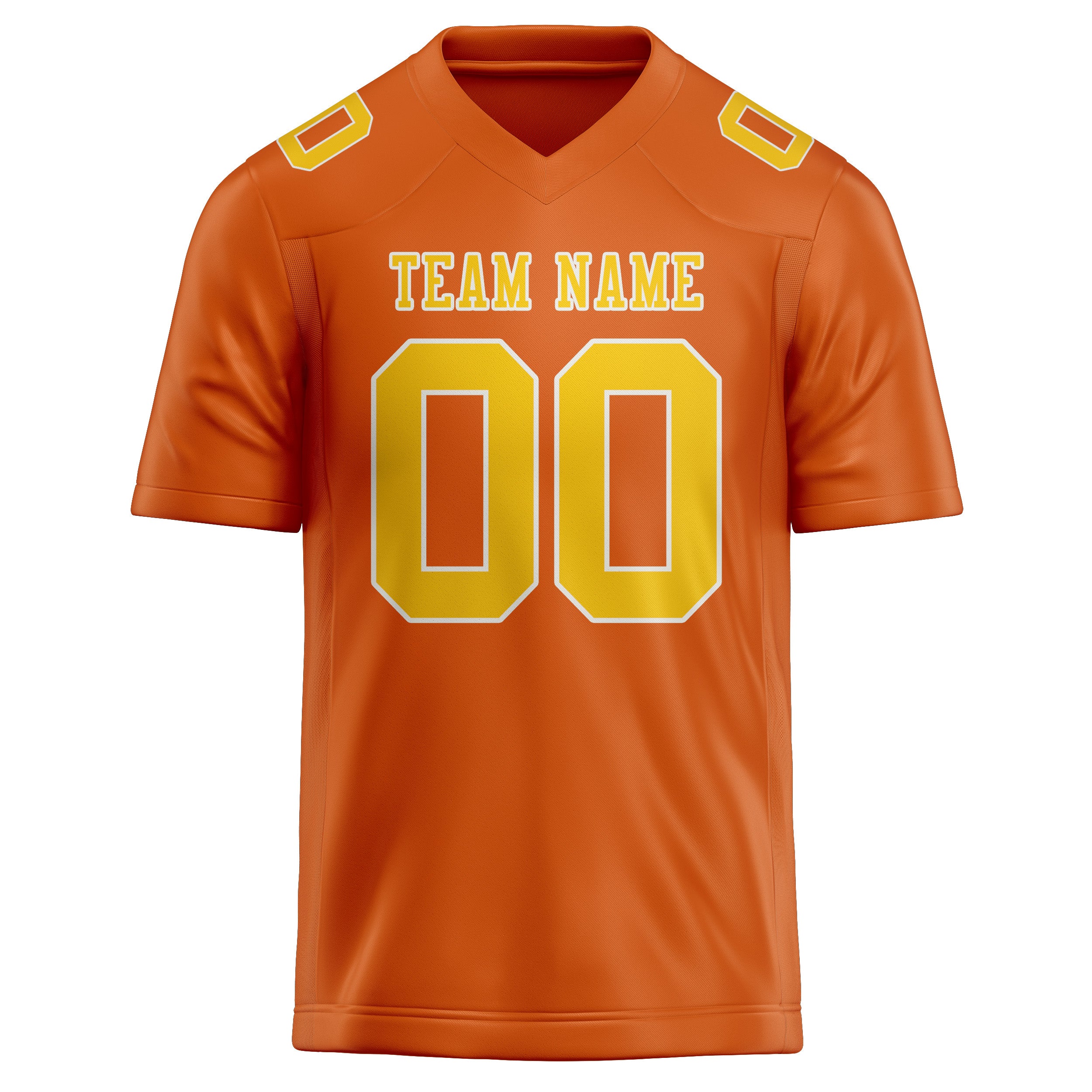 Maglia da rugby arancione oro professionale personalizzata