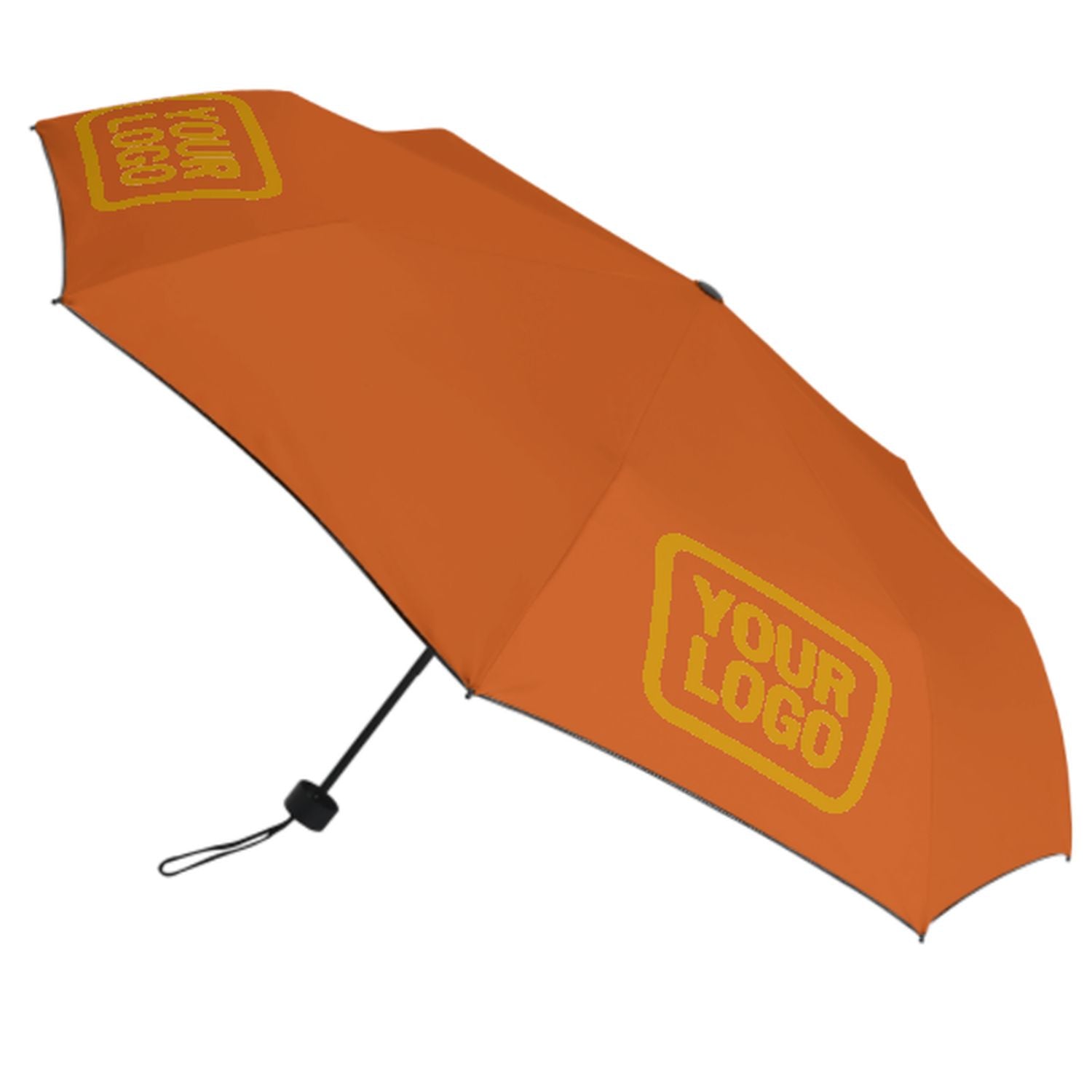 Maßgeschneidertes Orange Gelb Automatik-Regenschirm