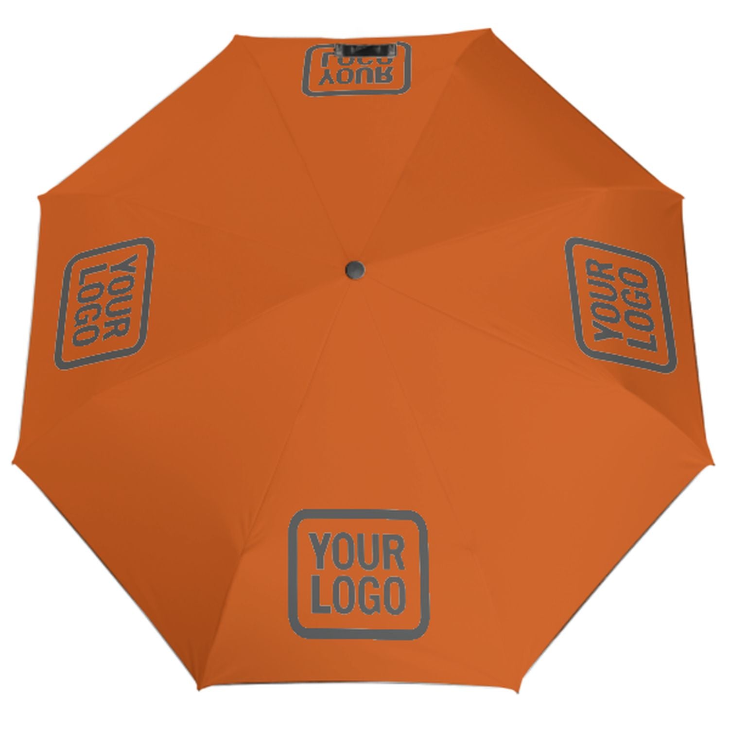 Maßgeschneidertes Orange Dunkelgrau Automatik-Regenschirm