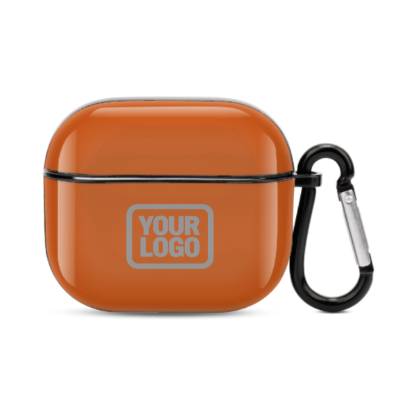 Maßgeschneidertes Orange Grau AirPods-Hülle (3. Generation)