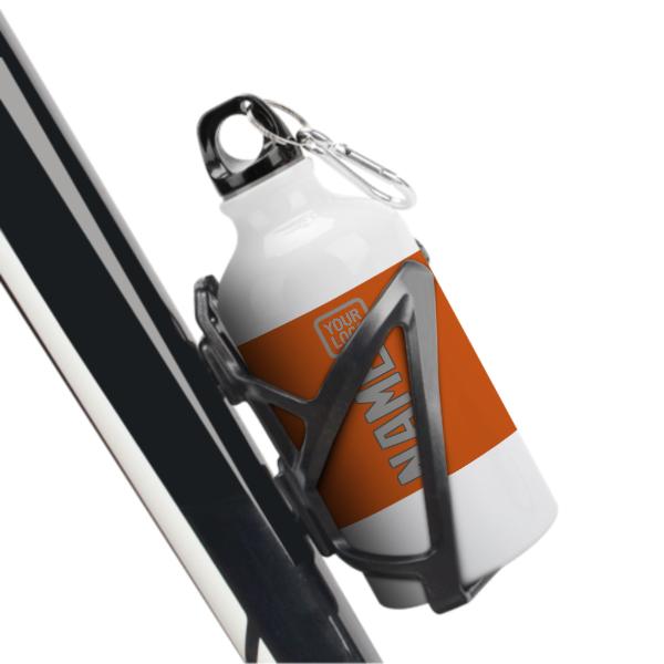Maßgeschneidertes Orange Grau Sportflasche