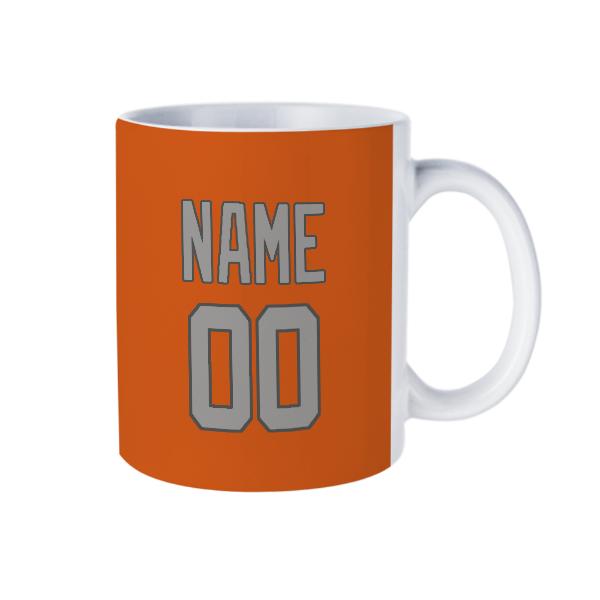 Maßgeschneidertes Orange Grau Becher