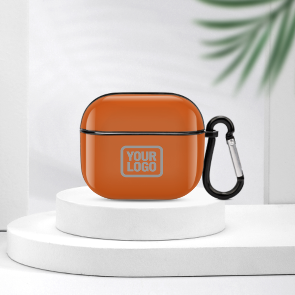 Maßgeschneidertes Orange Grau AirPods-Hülle (3. Generation)