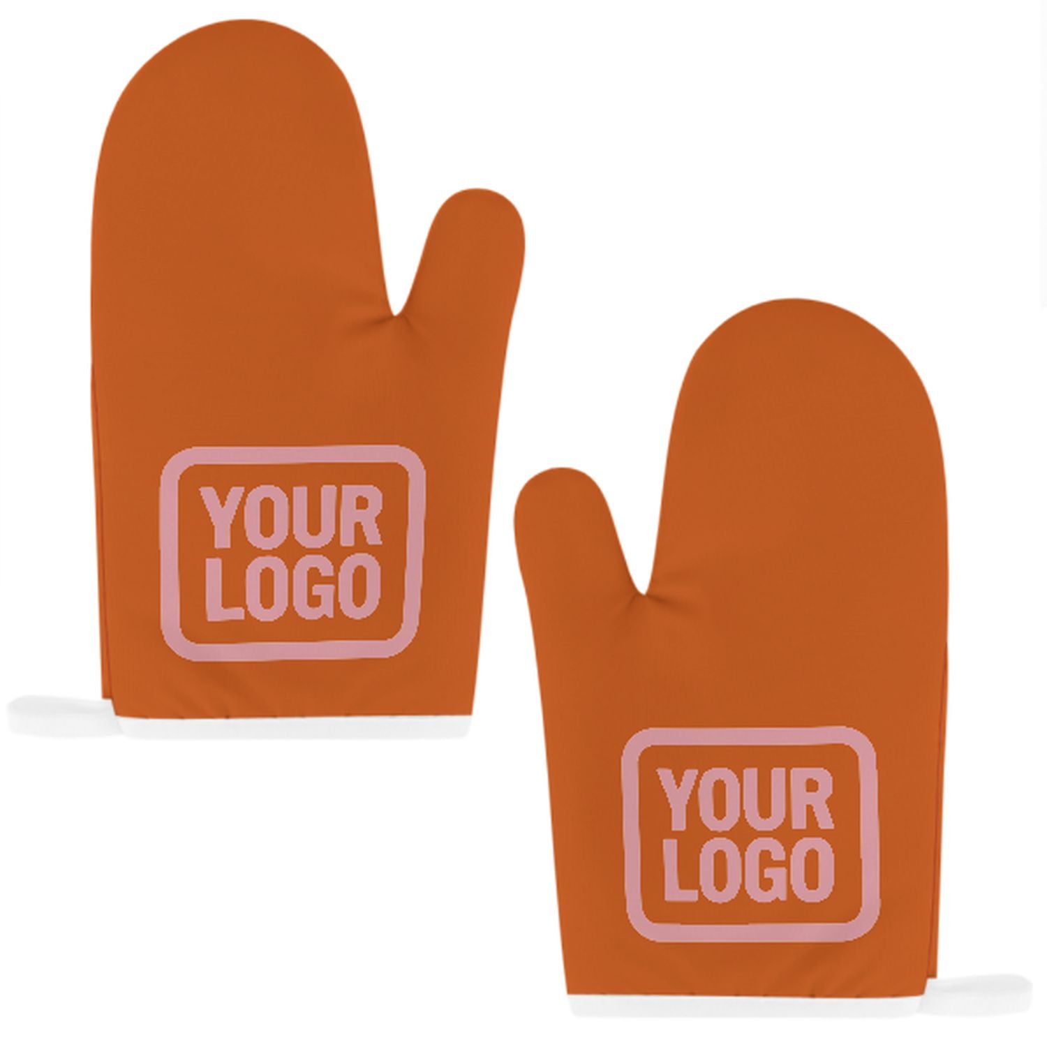 Maßgeschneidertes Orange  Rosa Topfhandschuh Set – 2-teilig