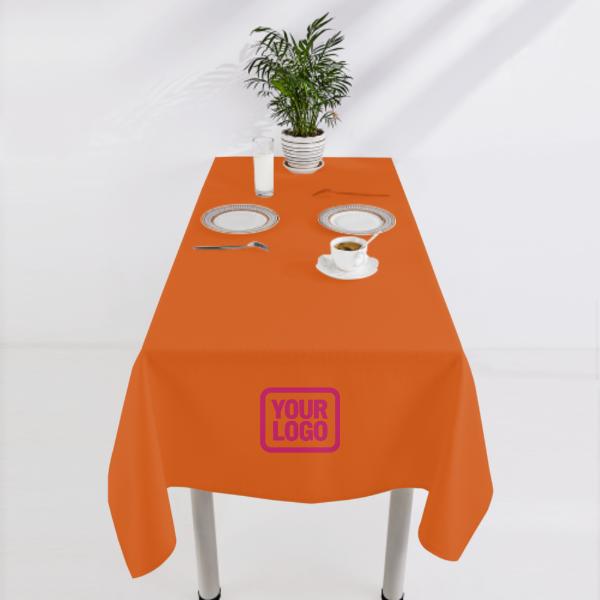 Maßgeschneidertes Orange Rosa Quadratische Tischdecke