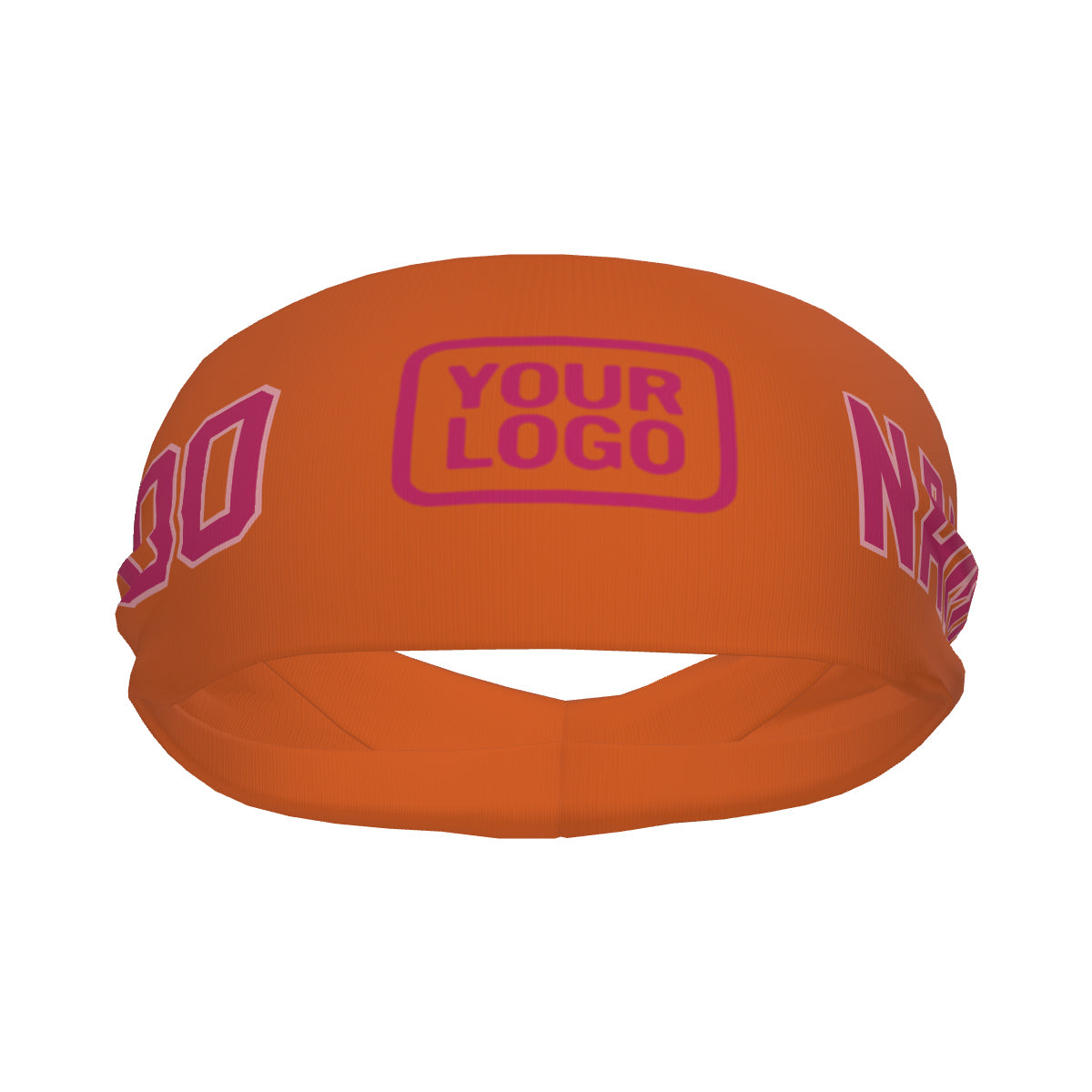 Fascia sportiva arancione rosa personalizzata