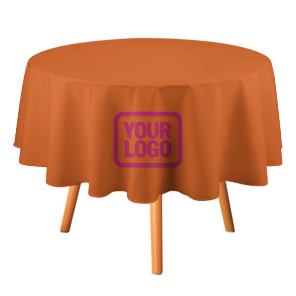 Maßgeschneidertes Orange Rosarot Runde Tischdecke