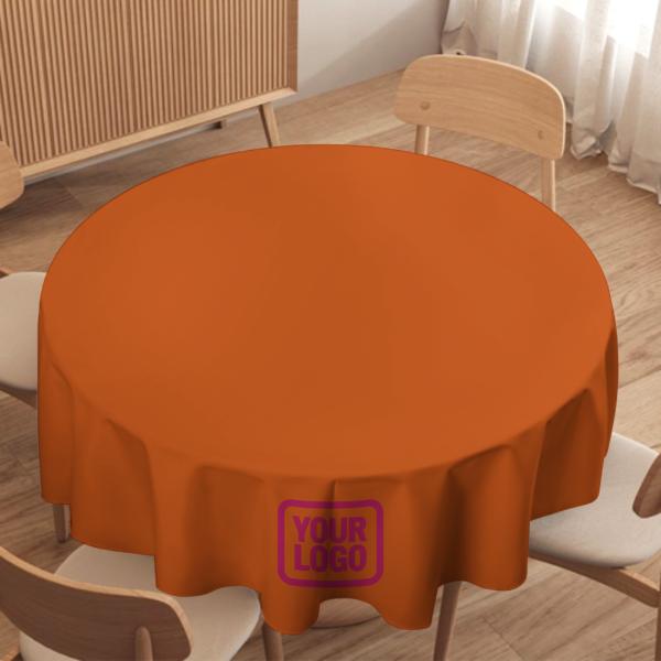 Maßgeschneidertes Orange Rosarot Runde Tischdecke