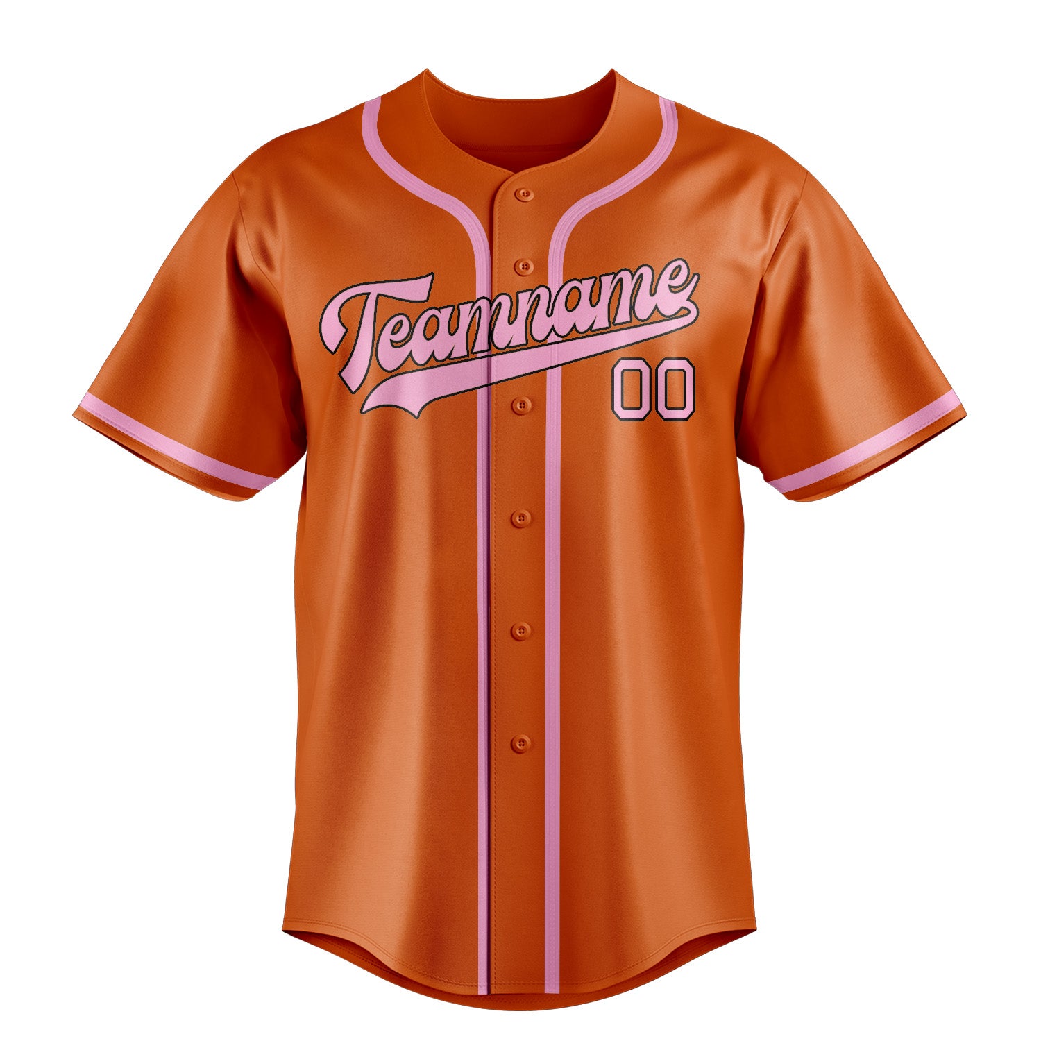 Benutzerdefiniertes Professionelles Orange Rosa Baseballtrikot