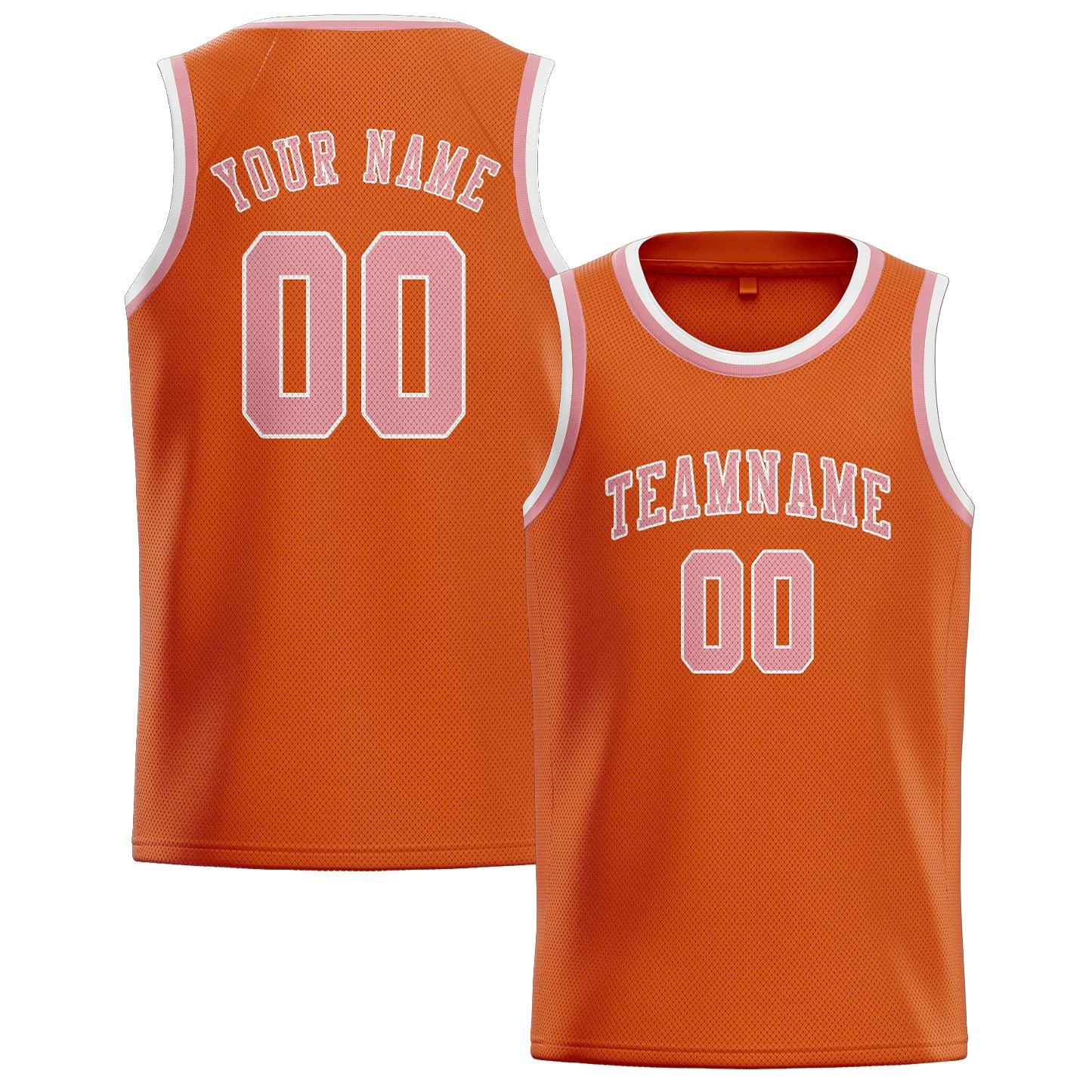Benutzerdefiniertes Professionelles Orange Rosa Basketballtrikot