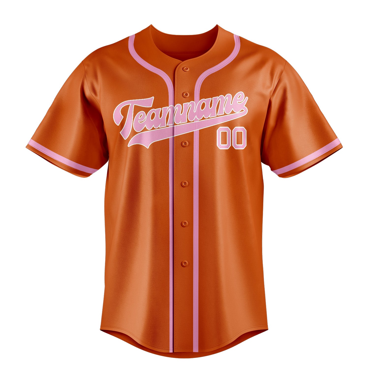 Benutzerdefiniertes Professionelles Orange Rosa Baseballtrikot