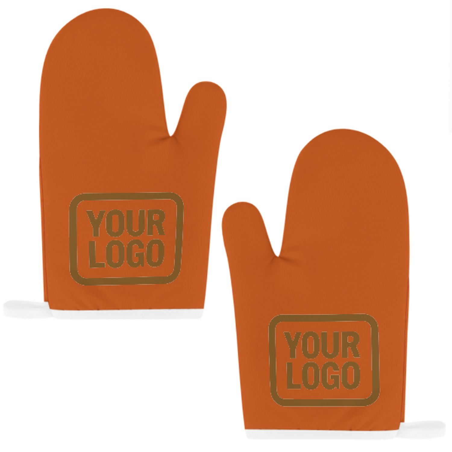 Maßgeschneidertes Orange  Khaki Topfhandschuh Set – 2-teilig
