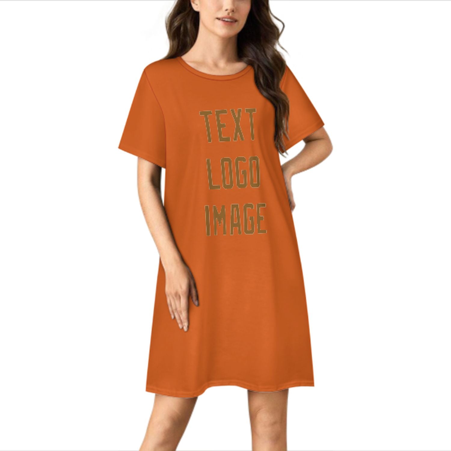 Maßgeschneidertes Orange Khaki Nachthemd