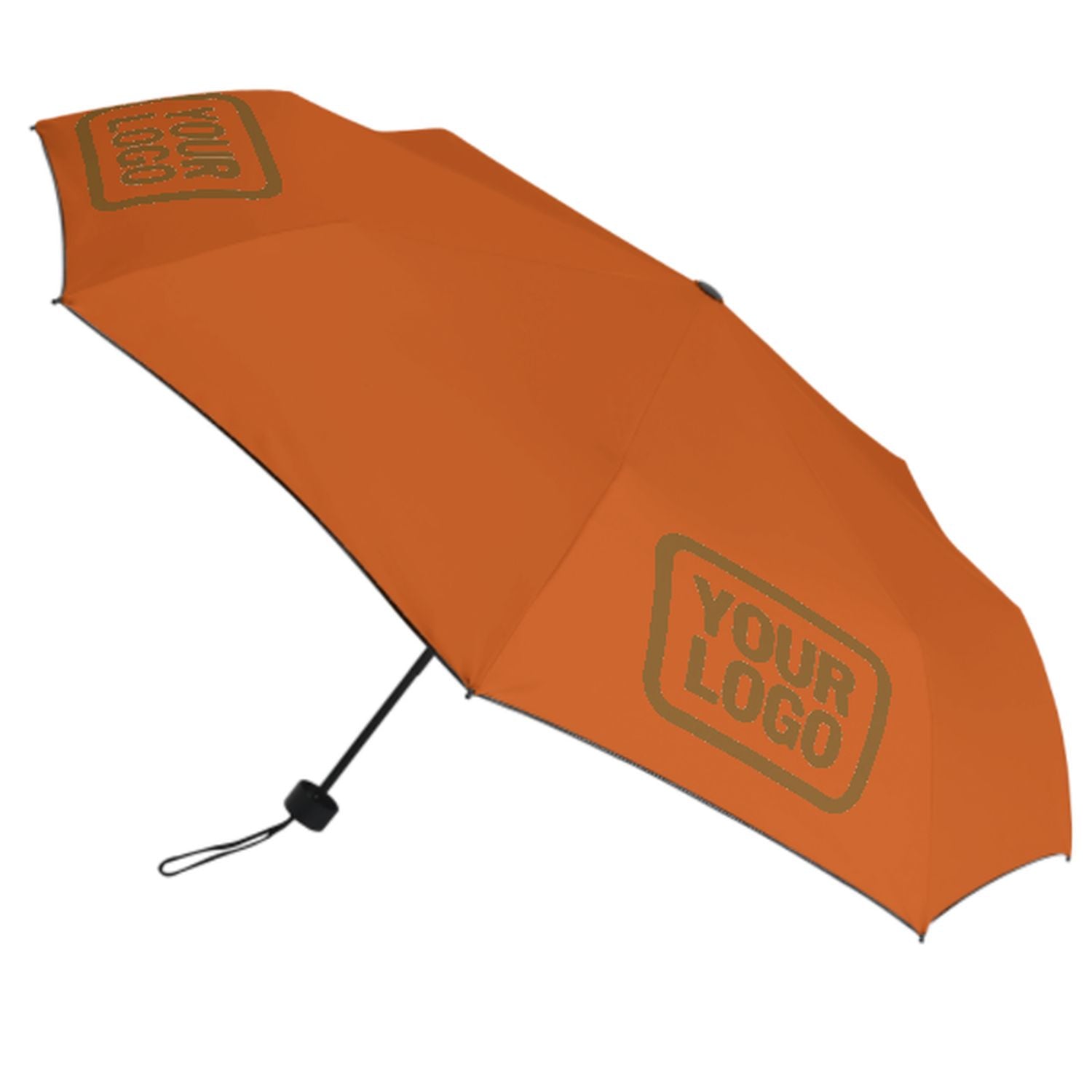 Maßgeschneidertes Orange Khaki Automatik-Regenschirm