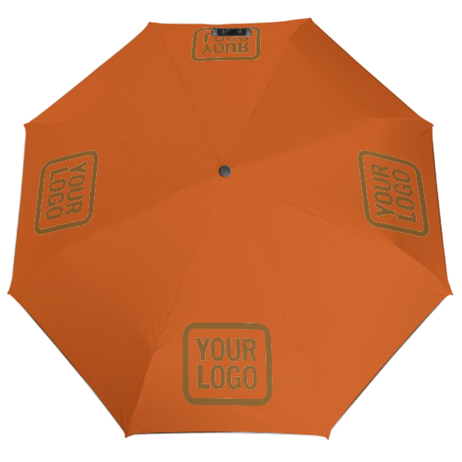 Maßgeschneidertes Orange Khaki Automatik-Regenschirm