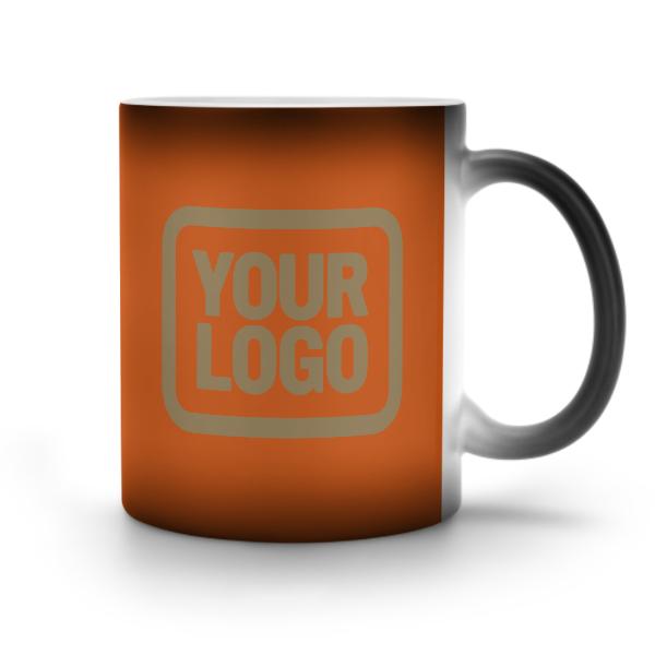 Maßgeschneidertes Orange Hellkhaki Magischer Becher